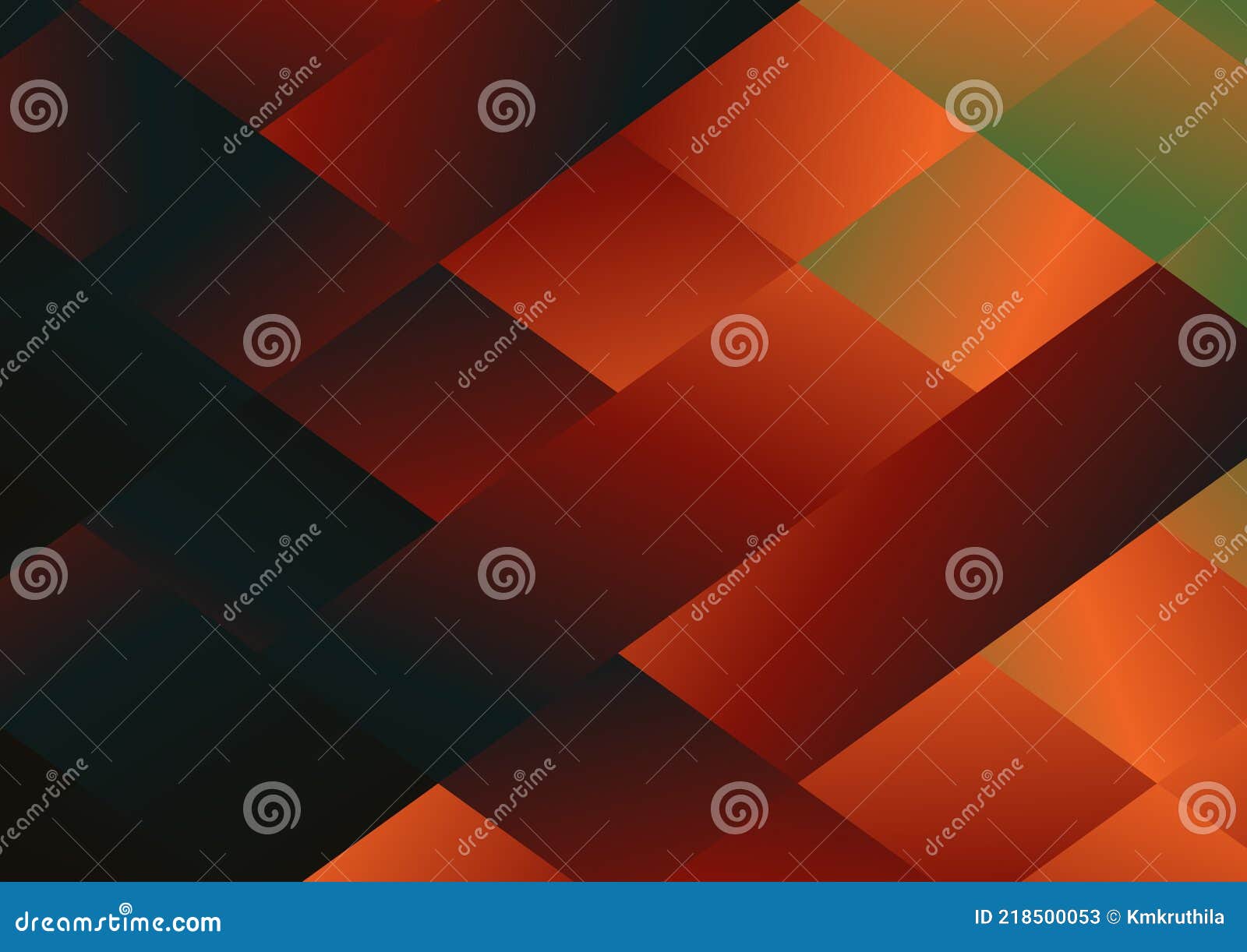 Abstract Black Red and Green Gradient Geometric Triangle Pattern