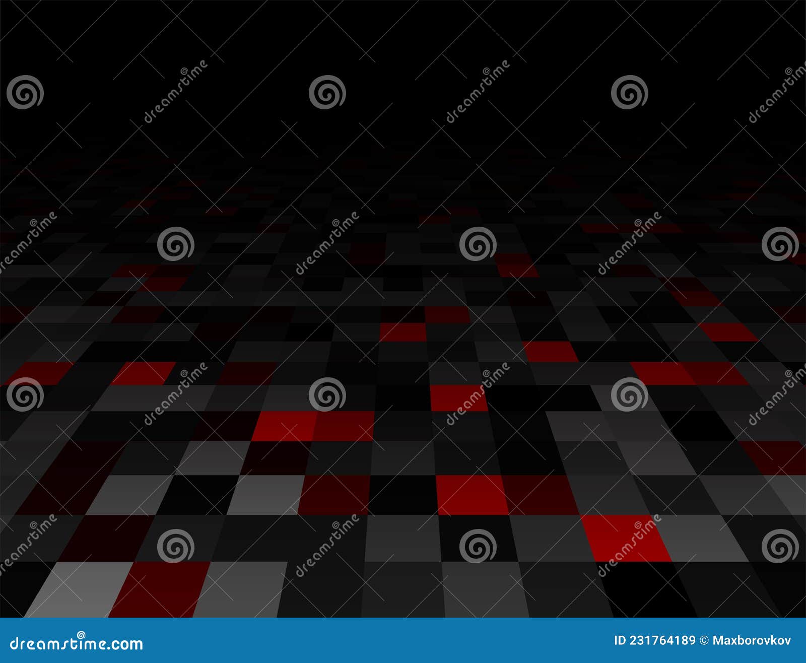 Abstract Black and Red Squares Background Stock Vector Illustration