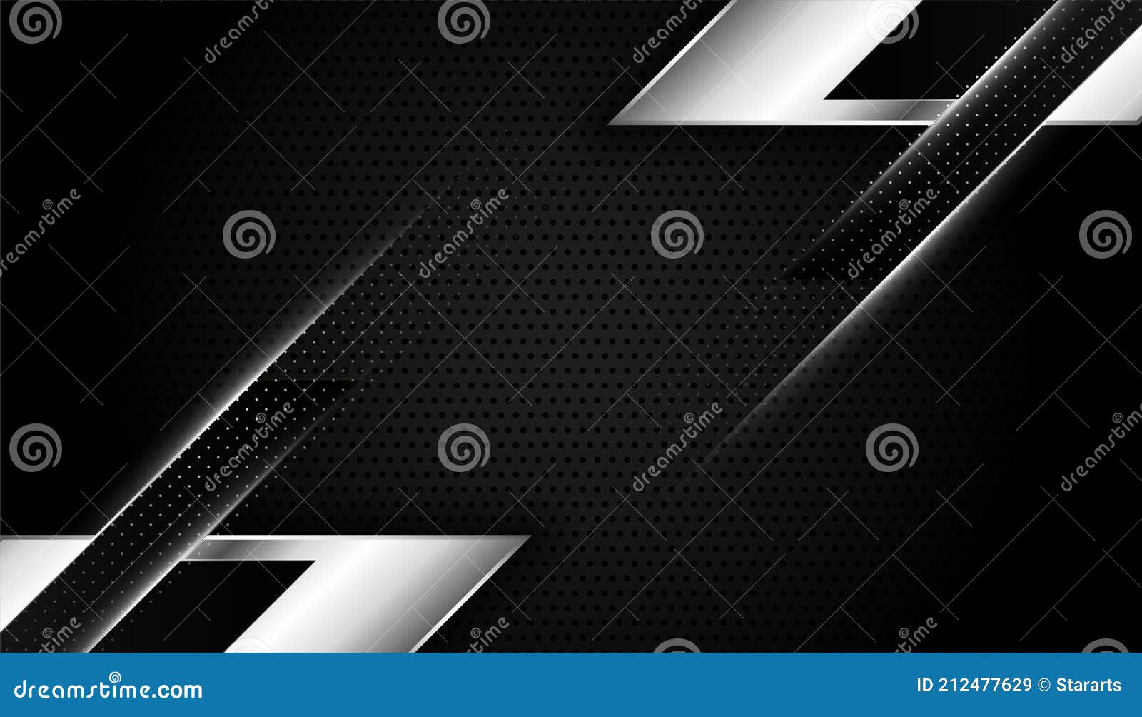 Abstract Black and Silver Wallpaper with Geometric Shapes Stock Vector