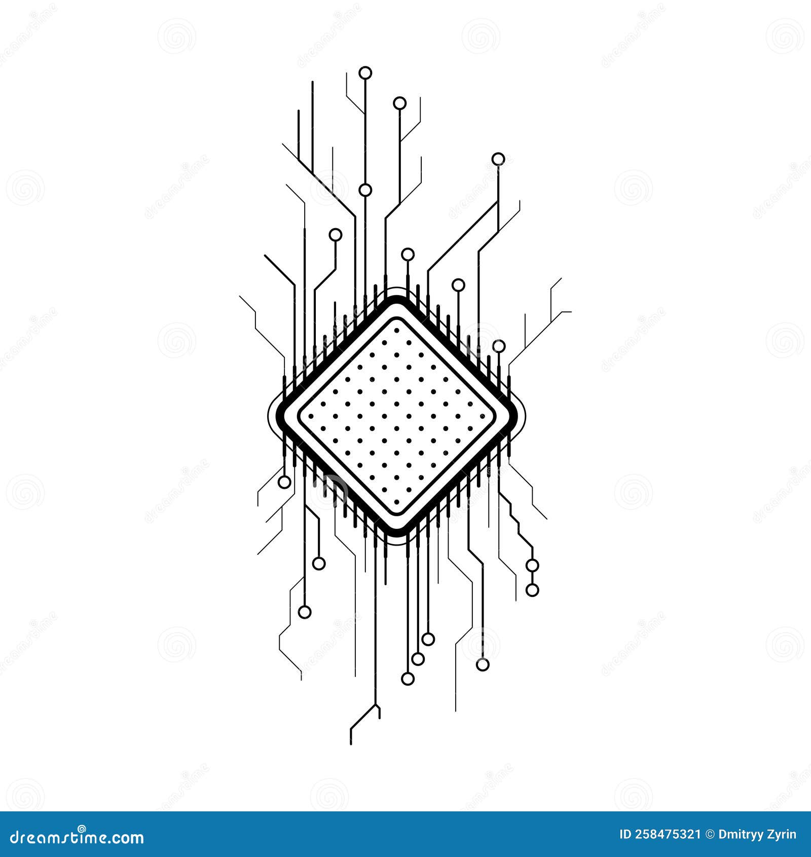 Premium Vector  Circuit board hand drawn outline doodle icon computer  chip and processor high tech hardware concept vector sketch illustration  for print web mobile and infographics on white background