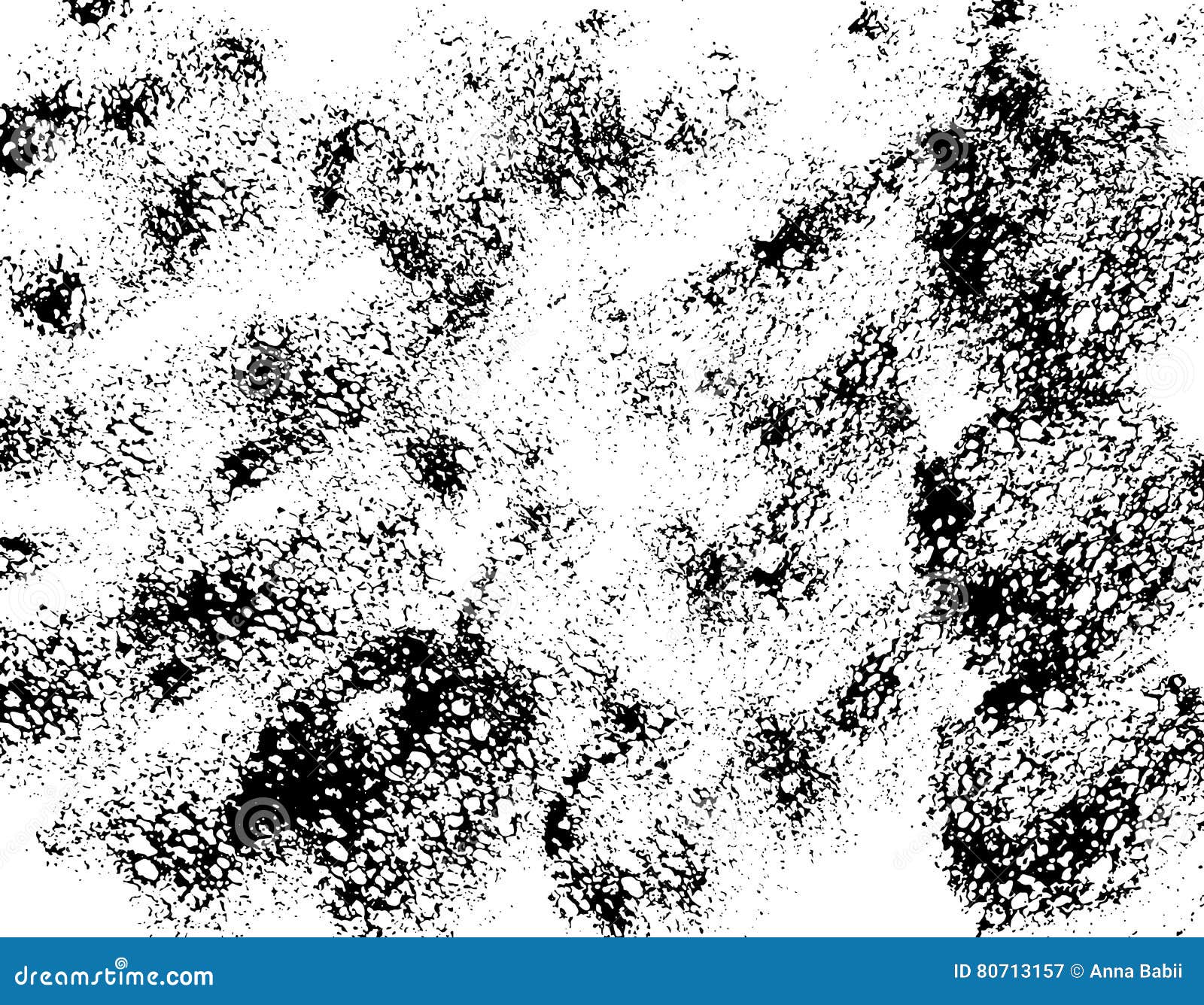 Abstract Black Sponge Stains Texture. Design for Your Brushes and