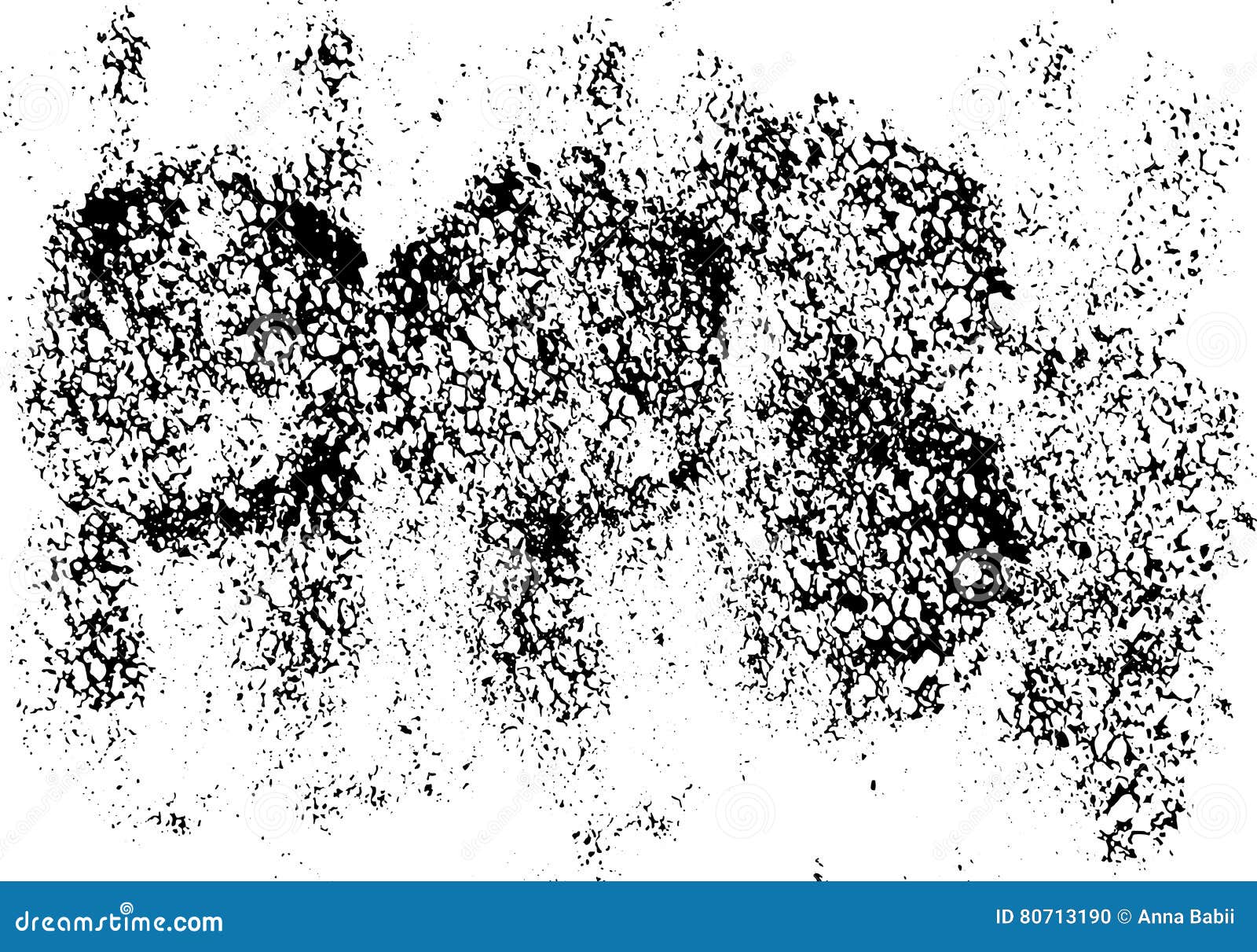 Abstract Black Sponge Stains Texture. Design for Your Brushes and