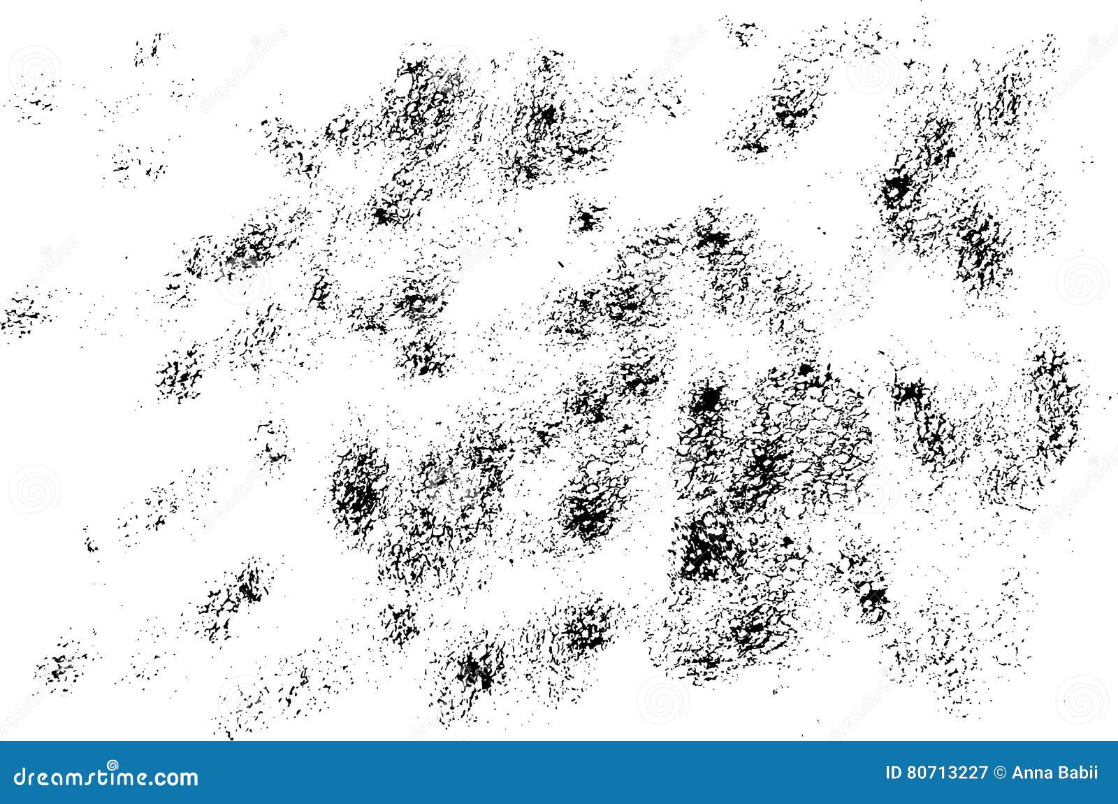 Abstract Black Sponge Stains Texture. Design for Your Brushes and