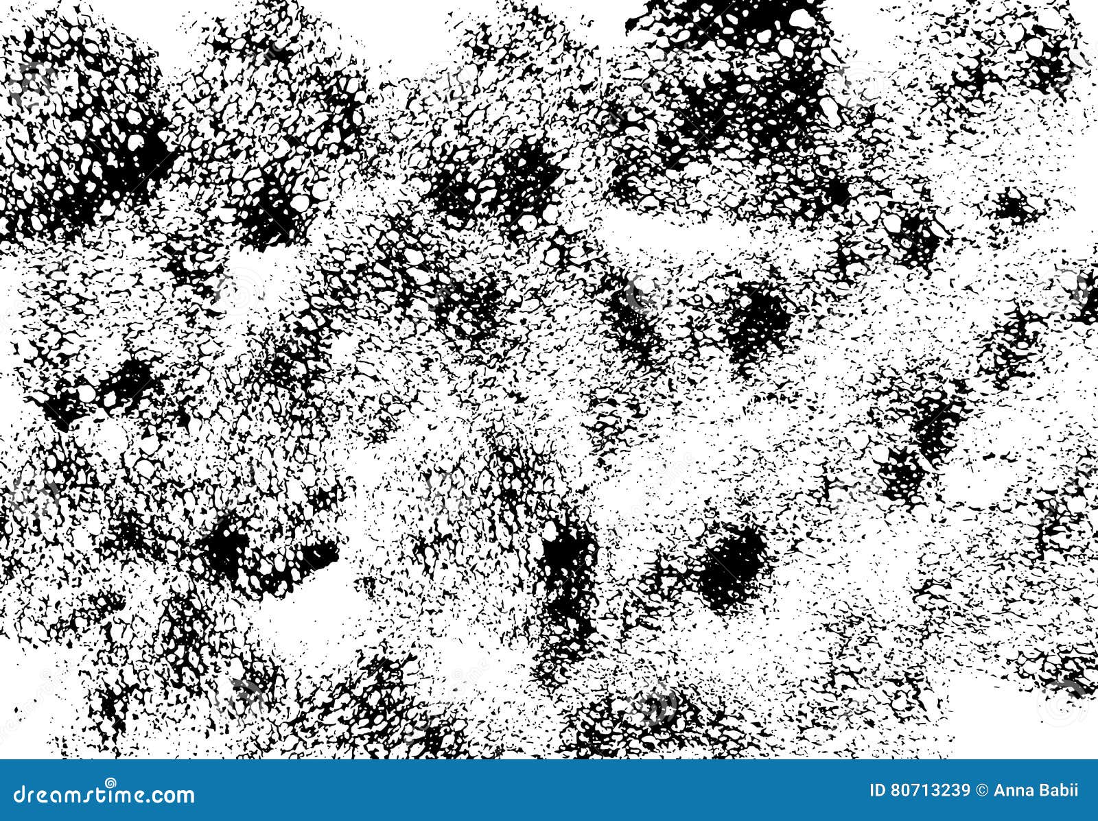 Abstract Black Sponge Stains Texture. Design for Your Brushes and