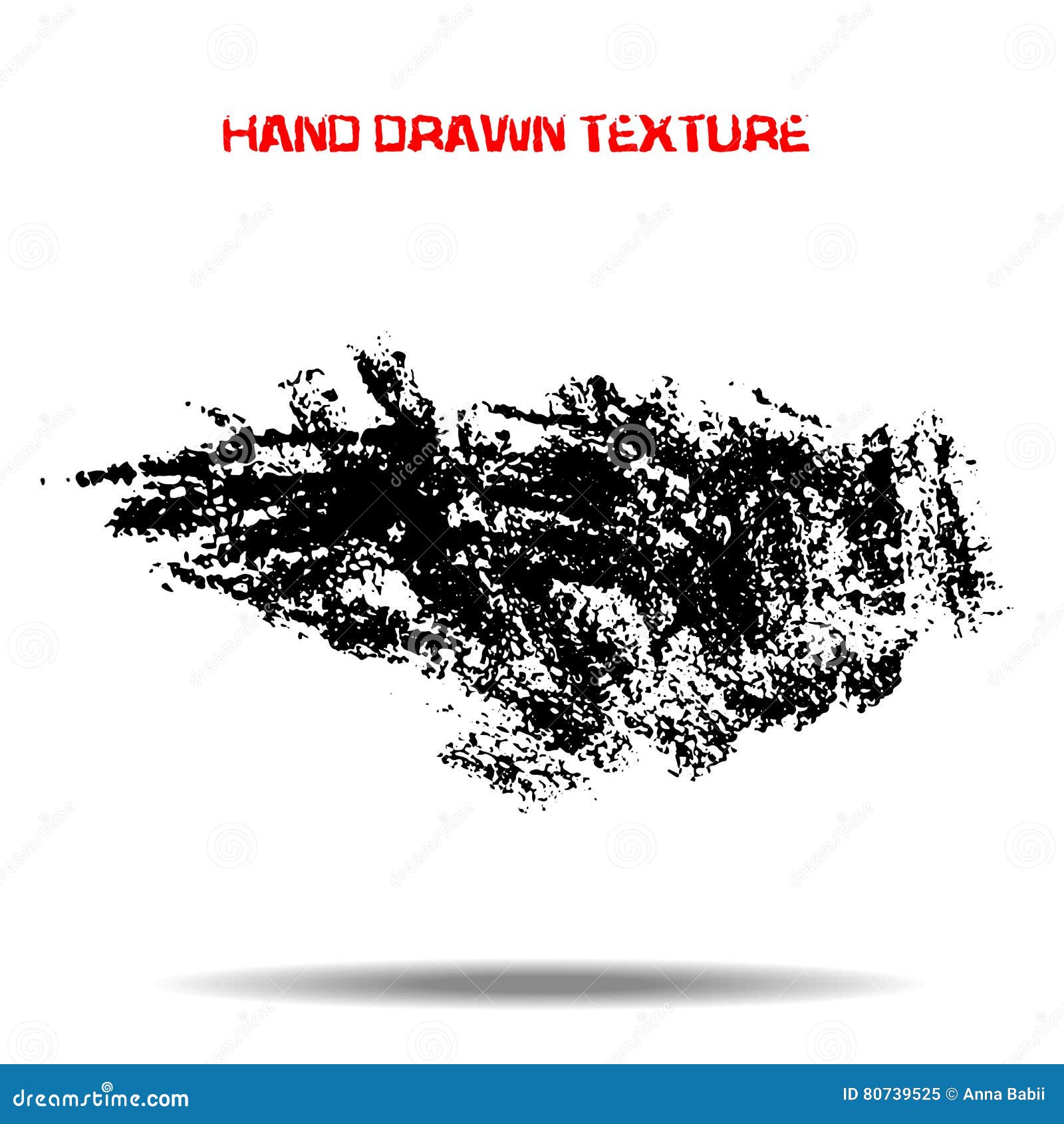 Abstract Black Sponge Stains Texture. Design for Your Brushes and