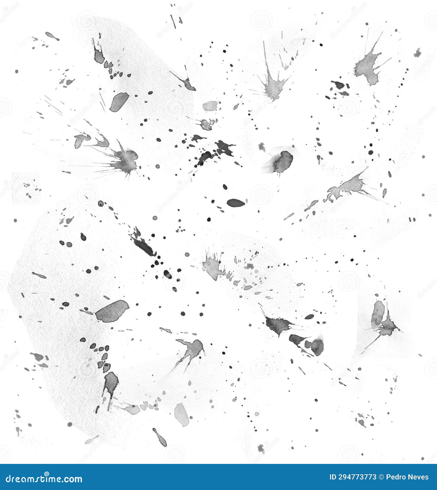Abstract Black Watercolor Paint Splash Background. Black Watercolor Splash Stock Illustration
