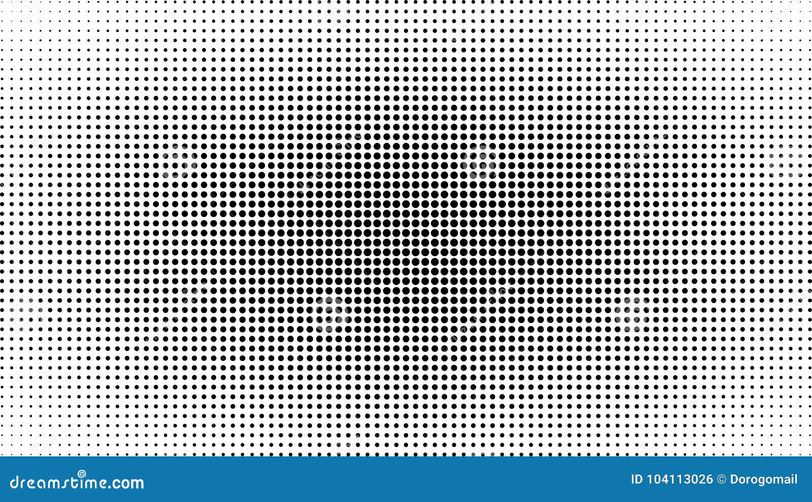 abstract black and white dots background. comic pop art style. light effect. gradient background with dots.