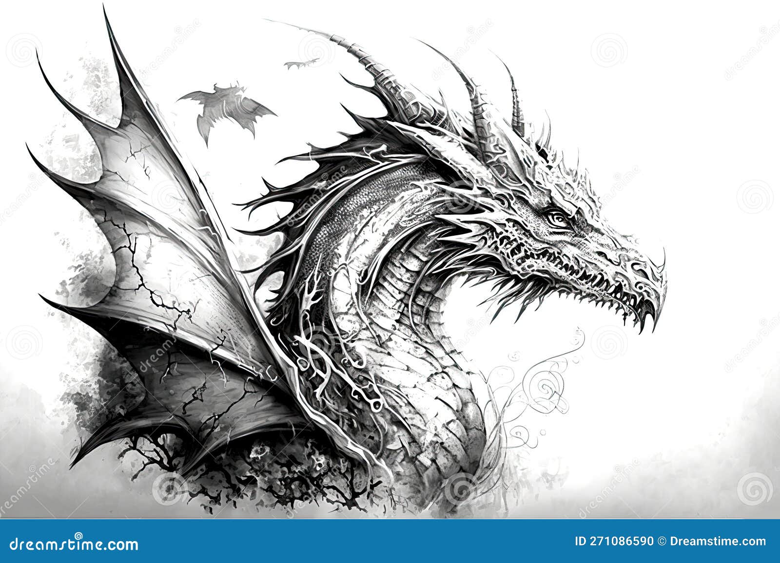 Dragon Head Sketch Royalty-Free Images, Stock Photos & Pictures