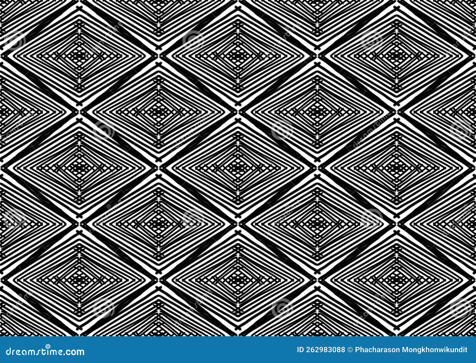 Abstract Black and White Lines Ornament Modern Monochrome Linear