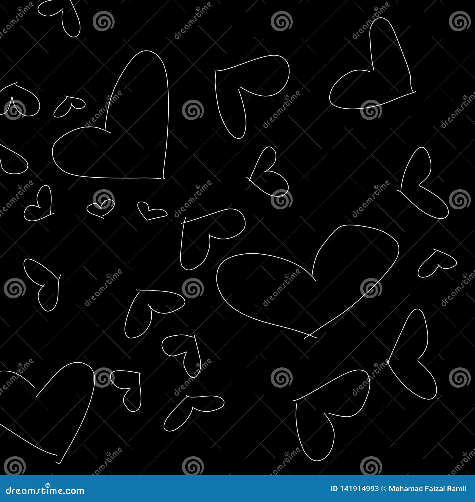 Abstract Black and White Love Pattern As Illustration Background and  Wallpaper Stock Illustration - Illustration of backdrop, decorative:  141914993