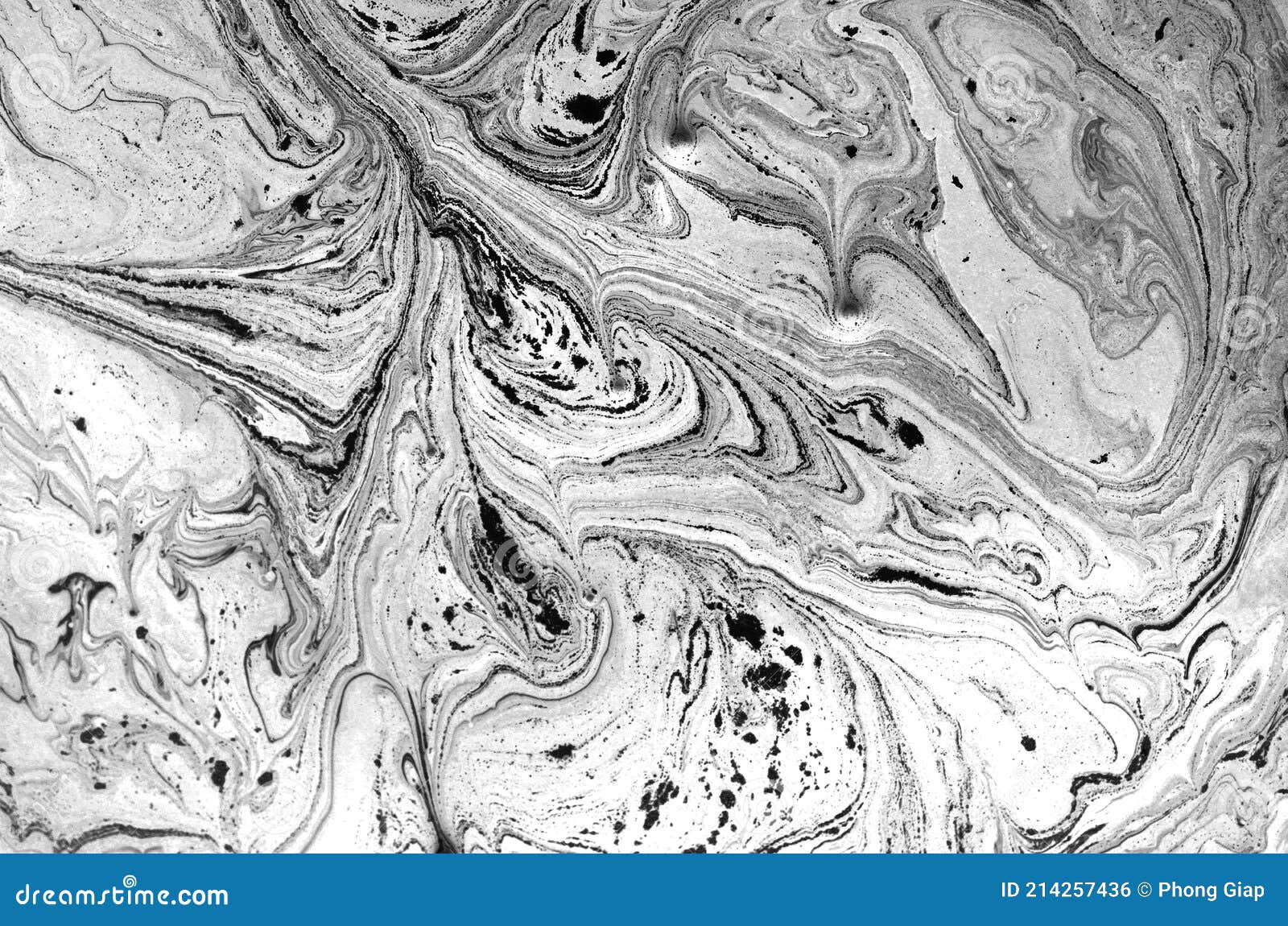 Abstract Black and White Mixed Texture with Marble Pattern. Mixing