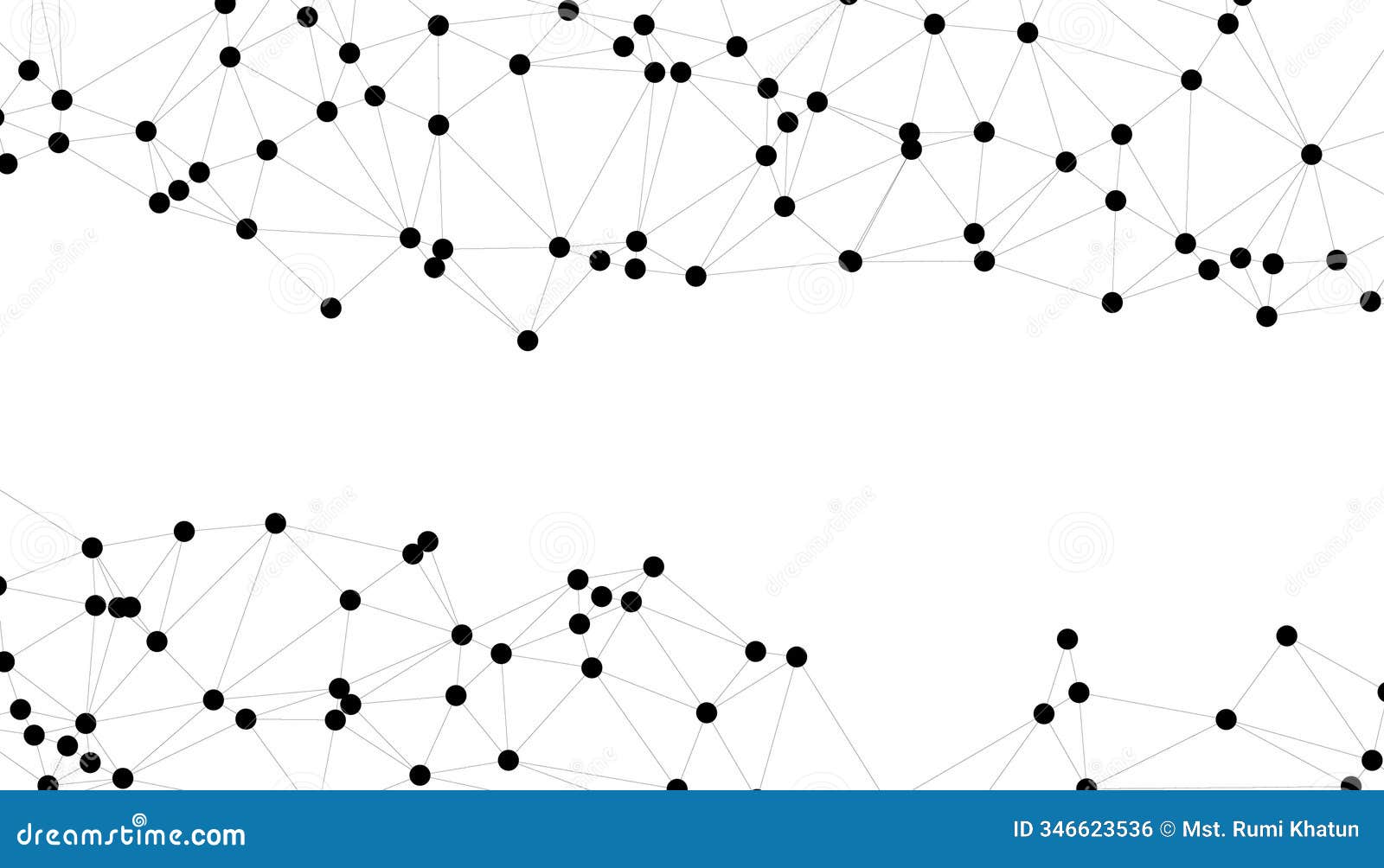 abstract black and white polygonal network background with connected dots and lines for digital applications