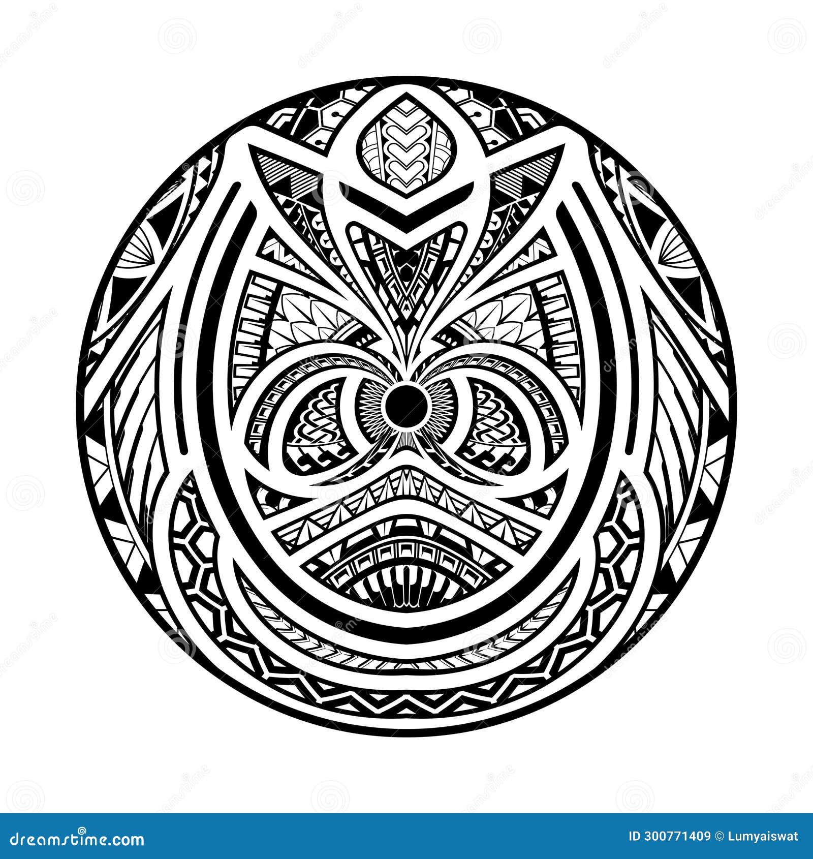 Maori polynesian tattoo bracelet with waves. Tribal sleeve seamless pattern  vector. 24542113 Vector Art at Vecteezy