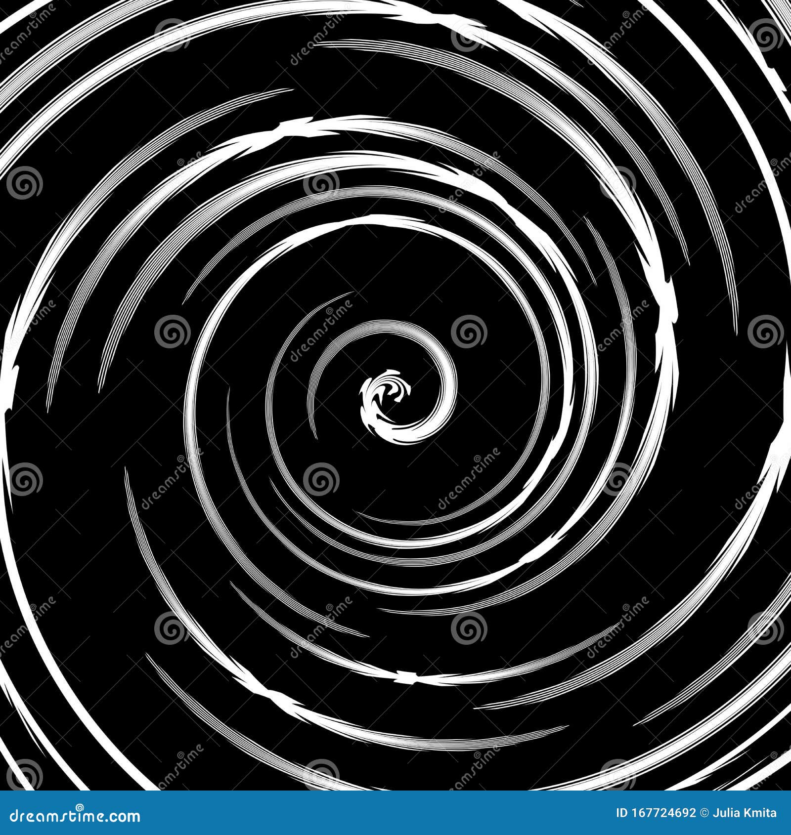 Abstract Black And White Motion Swirl Background Stock