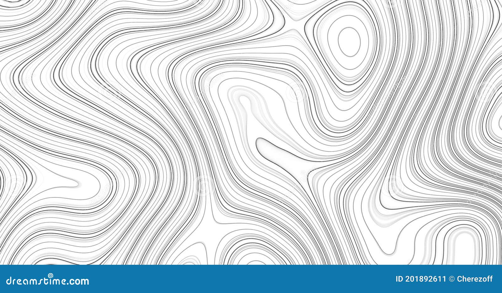 abstract black and white topographic contours lines