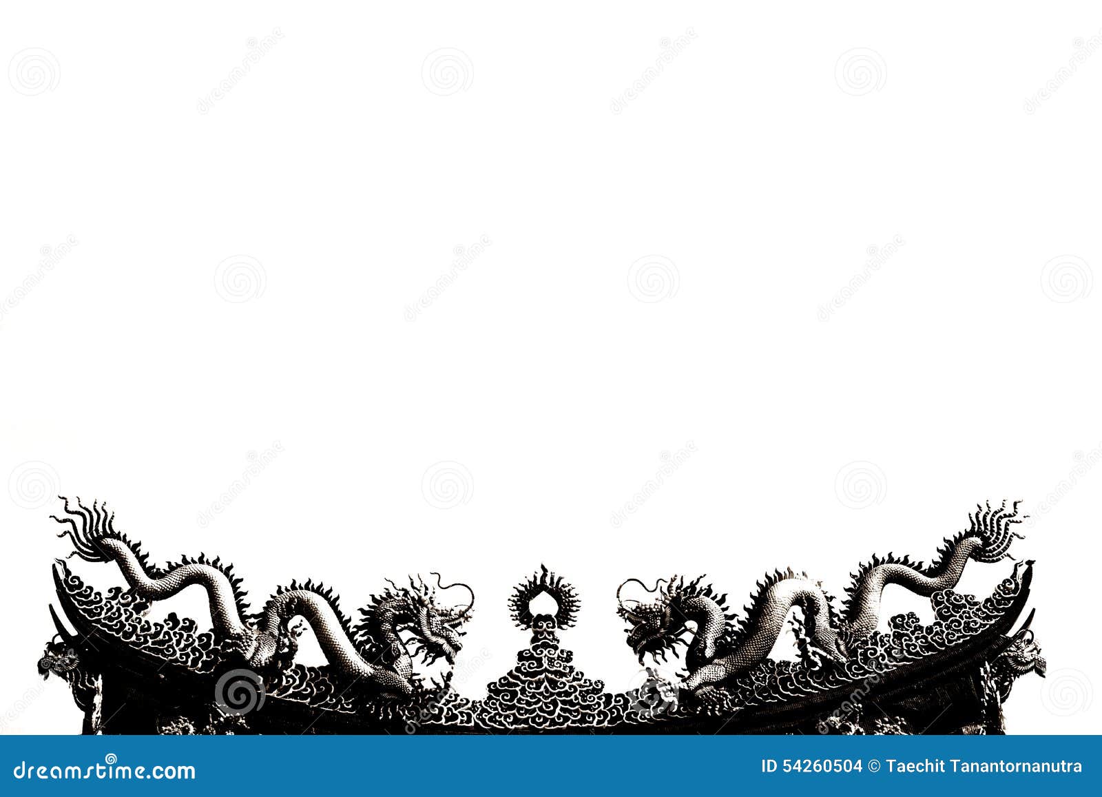 Abstract Black and White Two Dragons Stock Photo Image of