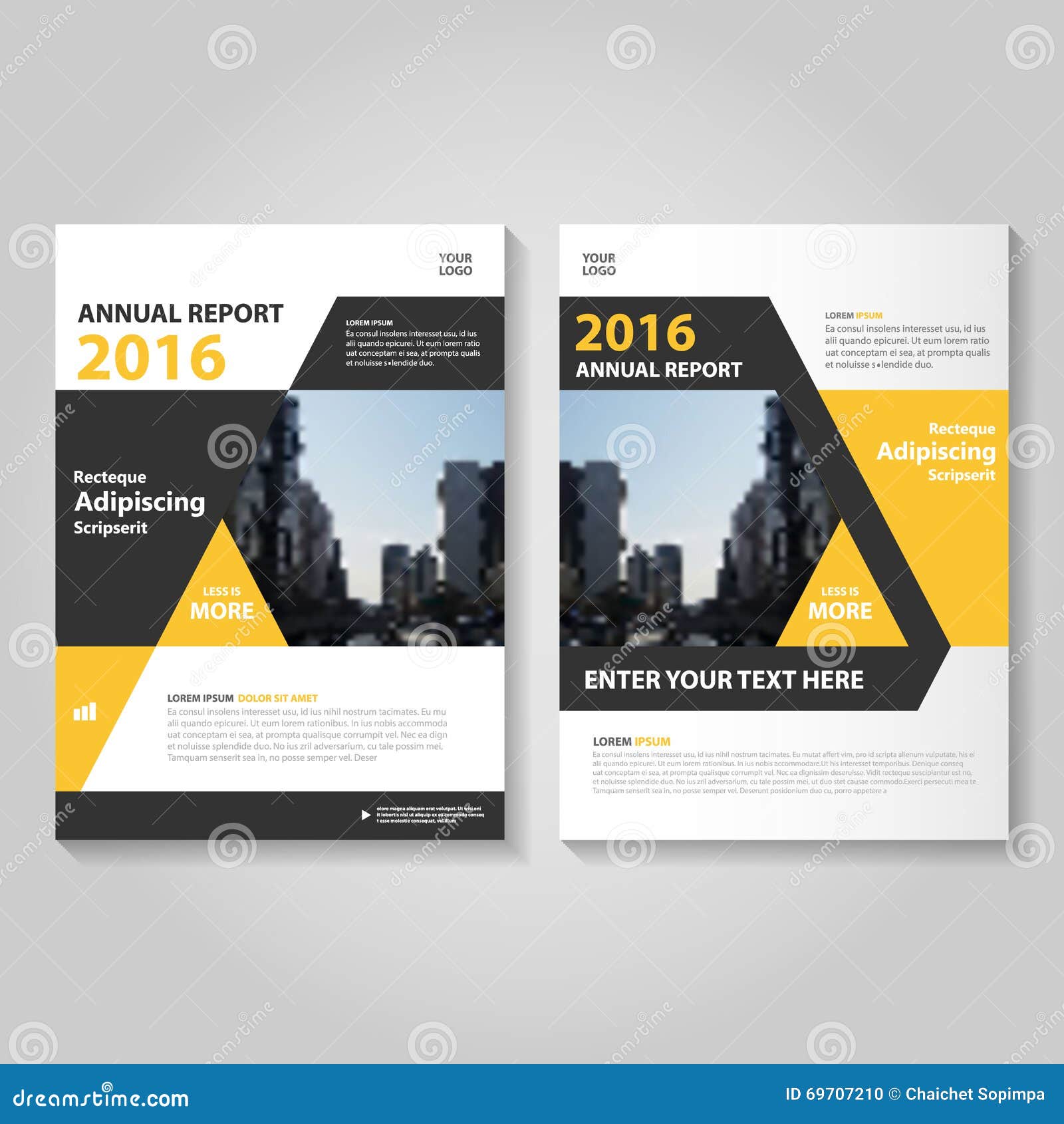 Yellow Annual Report Cover Modern Brochure Design