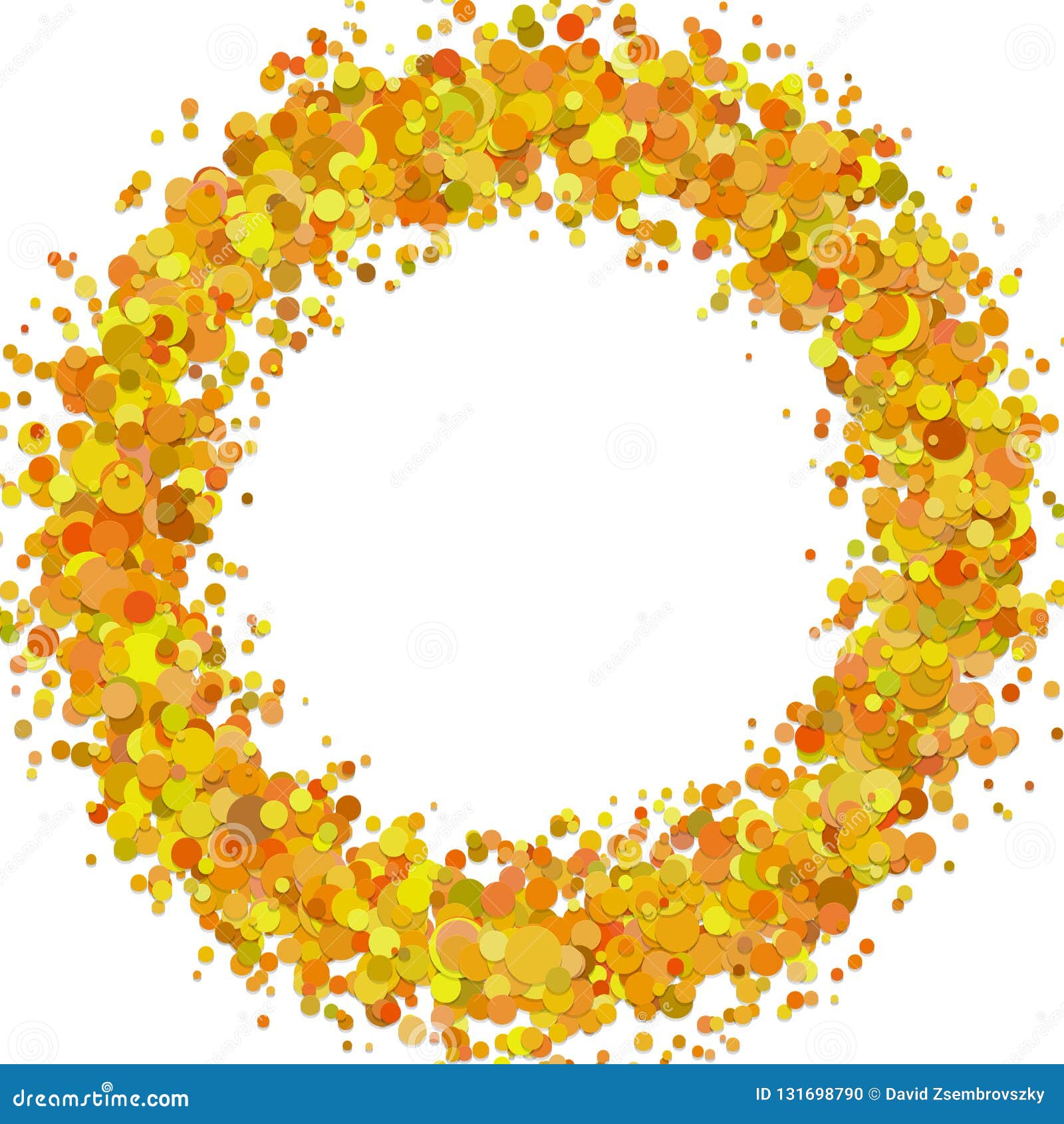 Abstract Blank Confetti Ring Background Template With ...