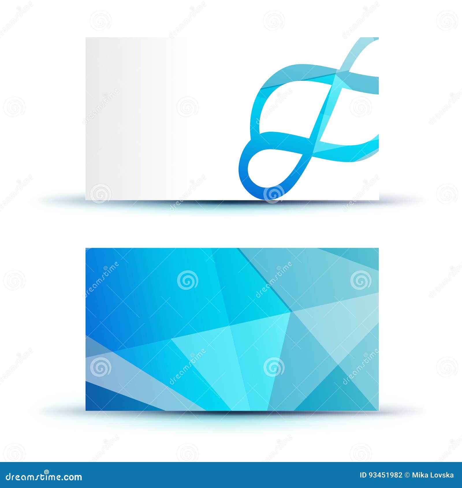 Abstract Blank Name Card Template for Business Artwork Stock