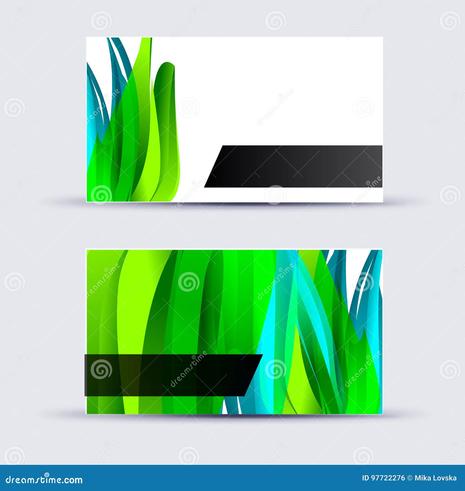 Abstract Blank Name Card Template for Business Artwork Stock