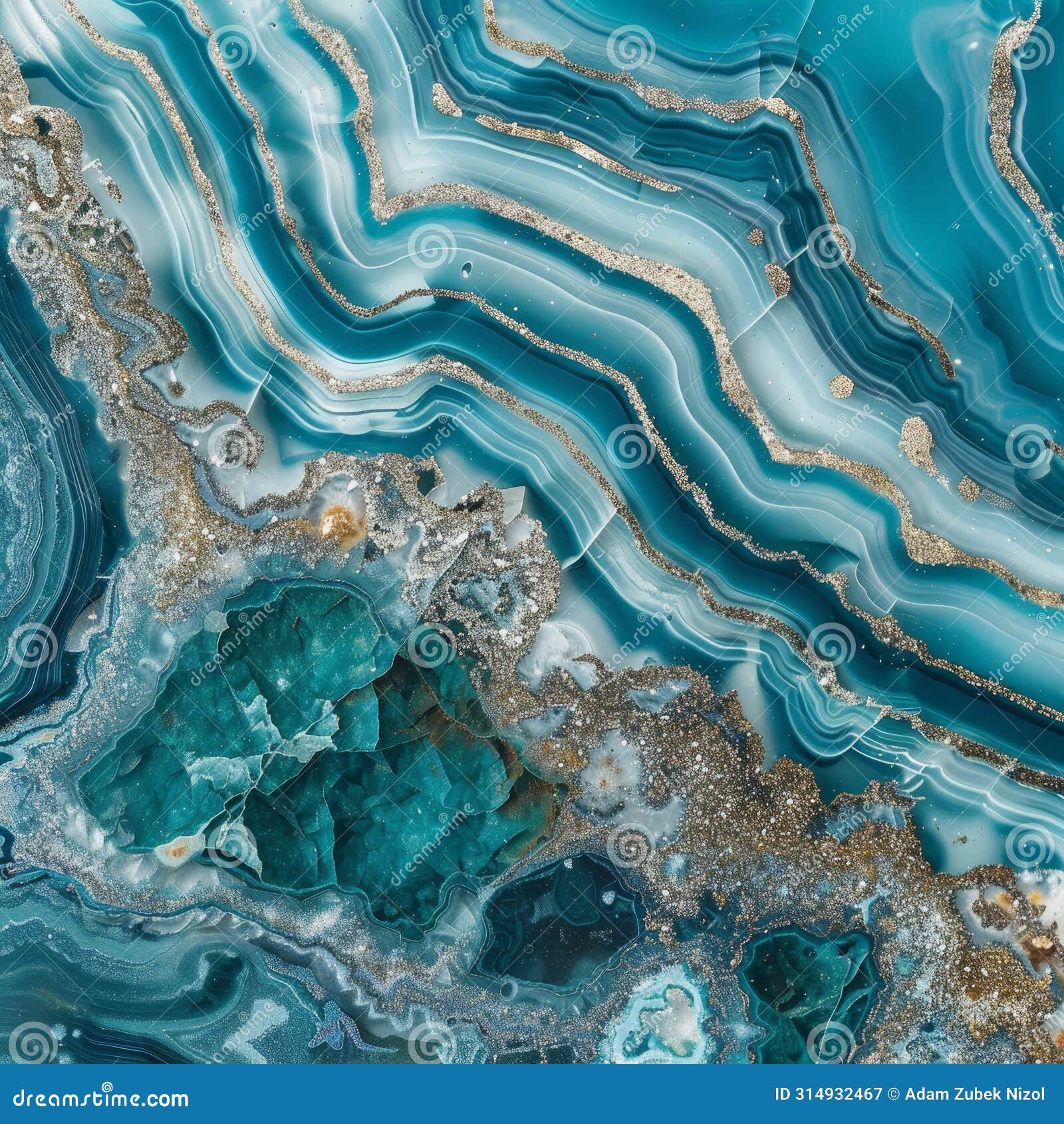 abstract blue agate stone patterns