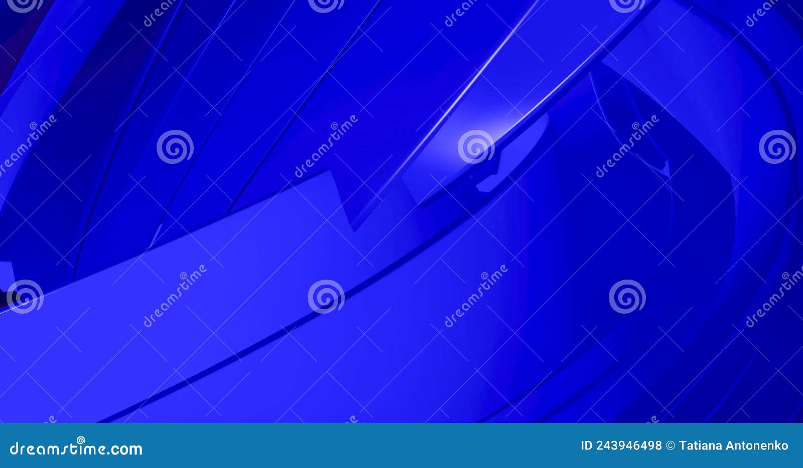 Abstract Blue Background with Dynamic Blue 3d Lines. Modern Wallpaper