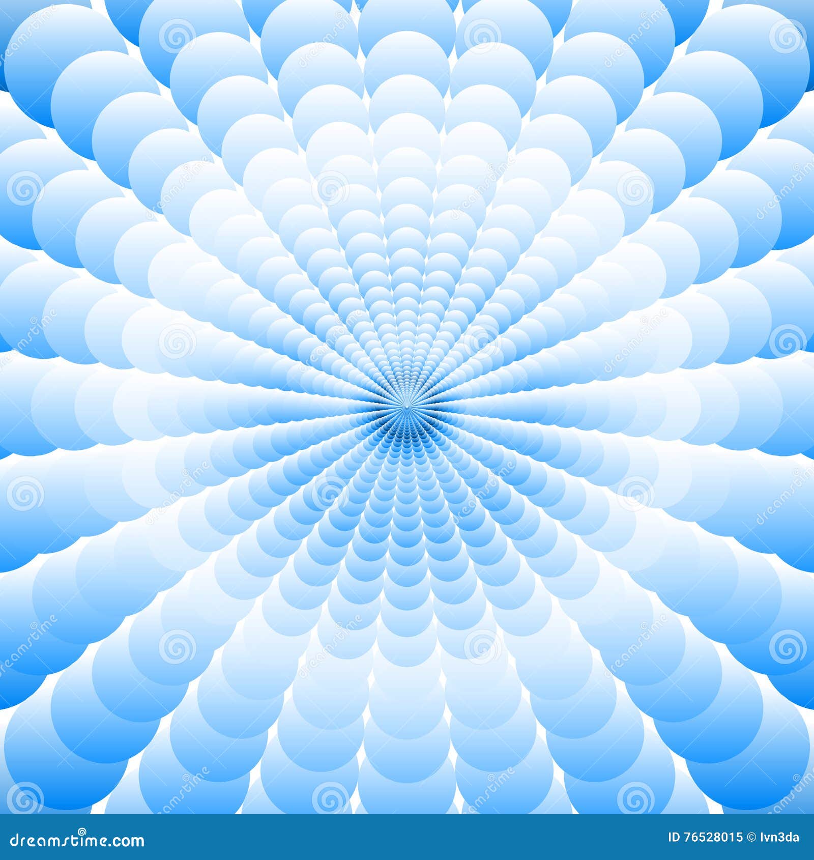 abstract blue background of many superposed blue circles
