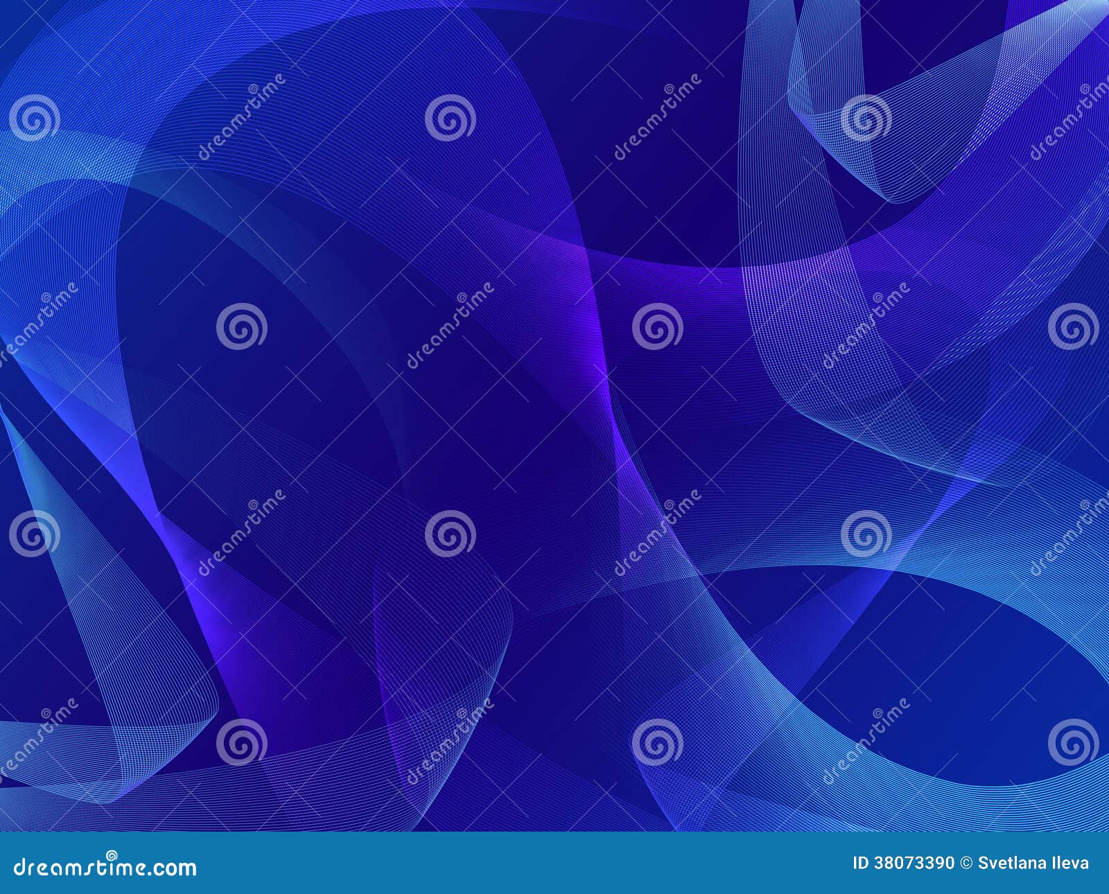 Abstract Blue Background with Ribbons Stock Illustration Illustration