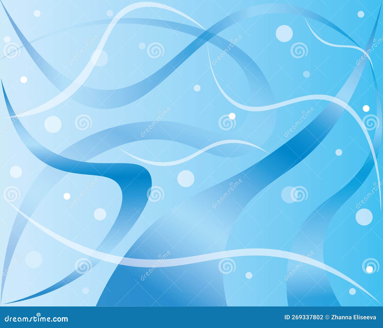 Abstract Blue Background with Ribbons Stock Vector Illustration of