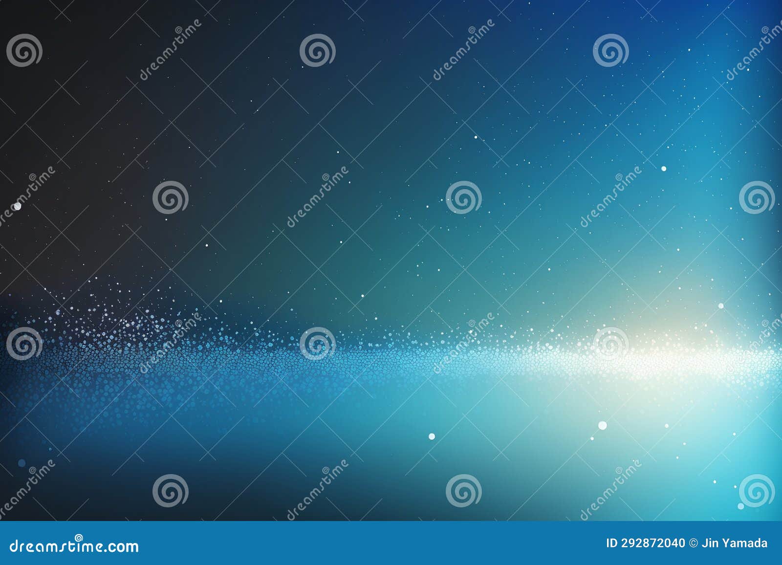 Abstract Blue Background with Stars and Sparkles. Vector Illustration