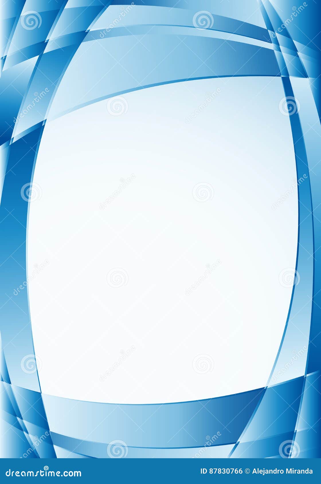 Abstract Blue Background with Waves and a White Square in the Middle To  Place Texts. Size A4 - 21cm X 30cm Stock Vector - Illustration of frame,  decoration: 87830766