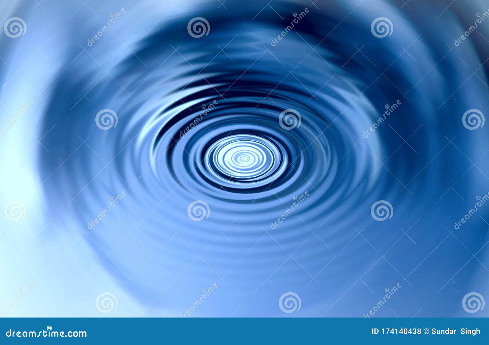 abstract blue circle water drop ripple with wave, texture background.
