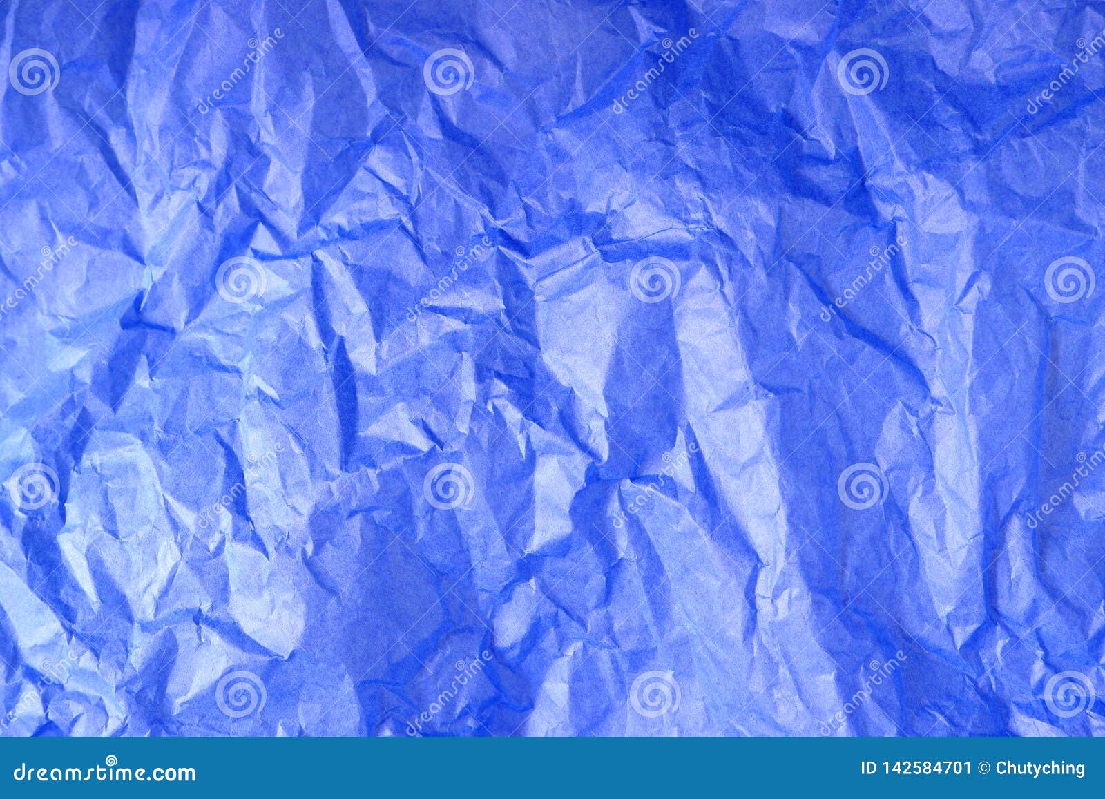 Crumpled Sheet Of Paper Texture Closeup Stock Photo - Download Image Now - Tissue  Paper, Blue, Abstract - iStock