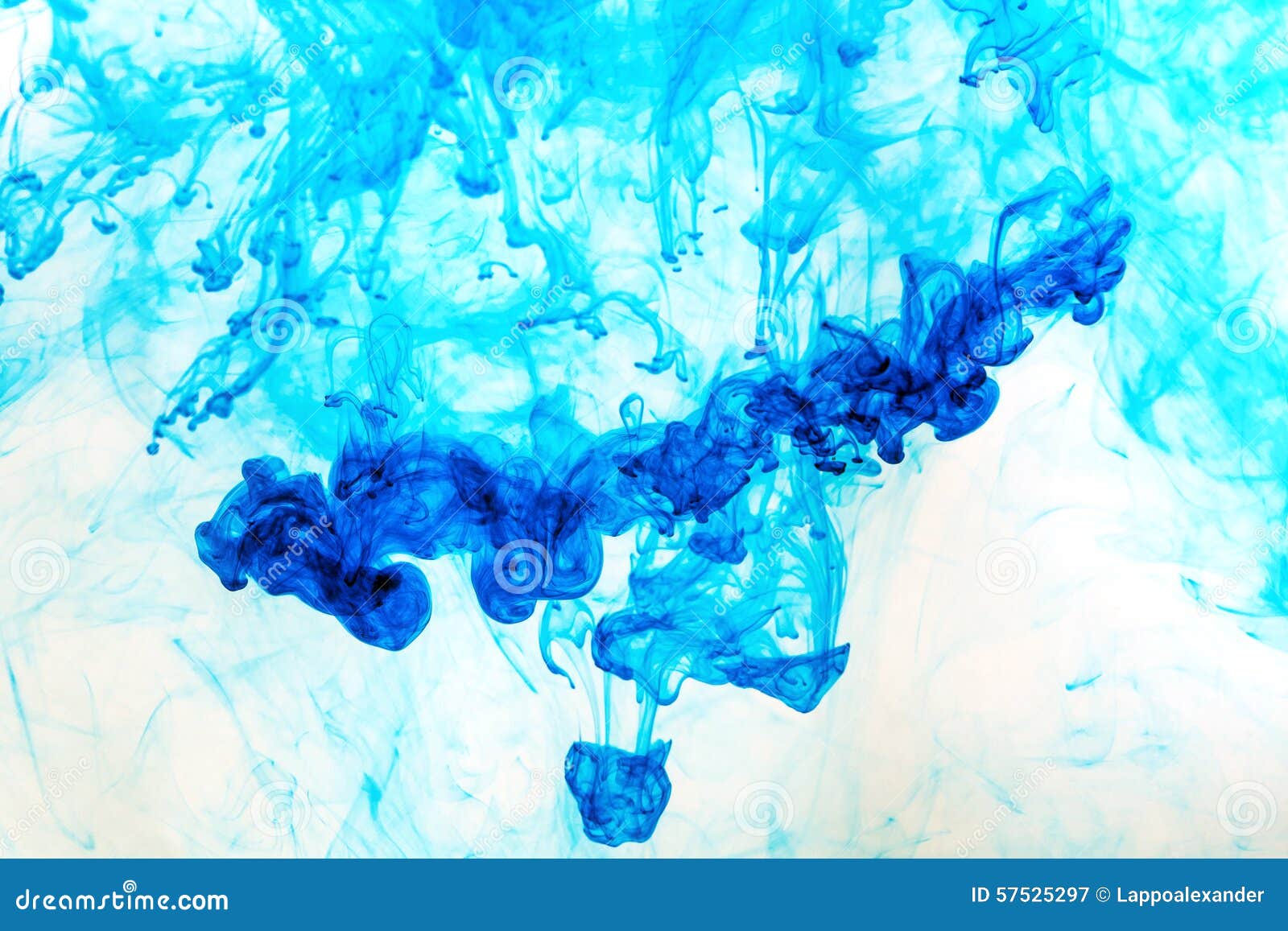 Abstract Blue Dye In Water Stock Photo - Image: 57525297