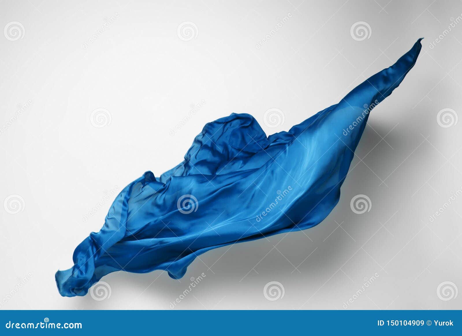 Abstract Blue Fabric in Motion Stock Image - Image of concept, color ...