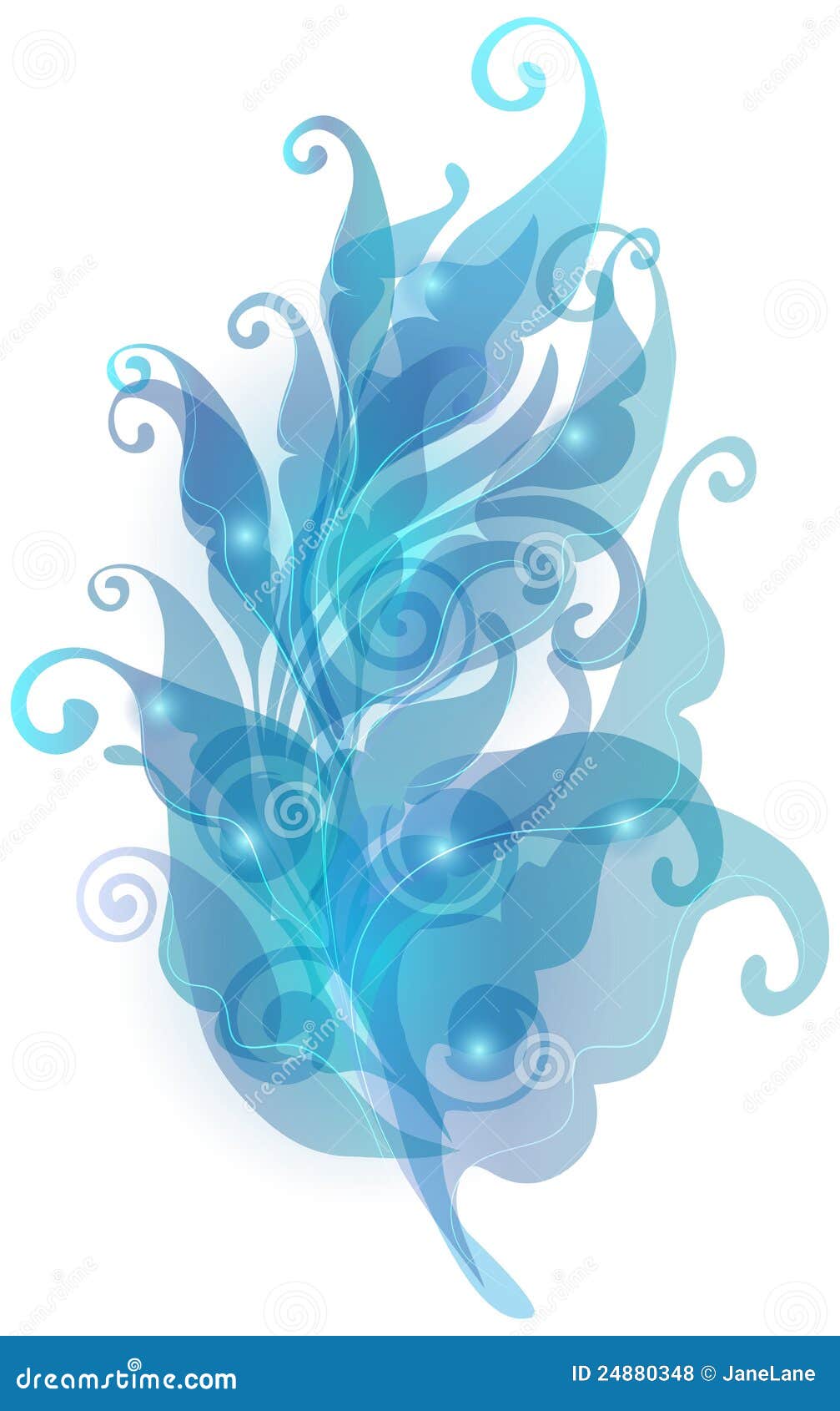 Abstract Blue Floral Background for Design Stock Vector - Illustration ...