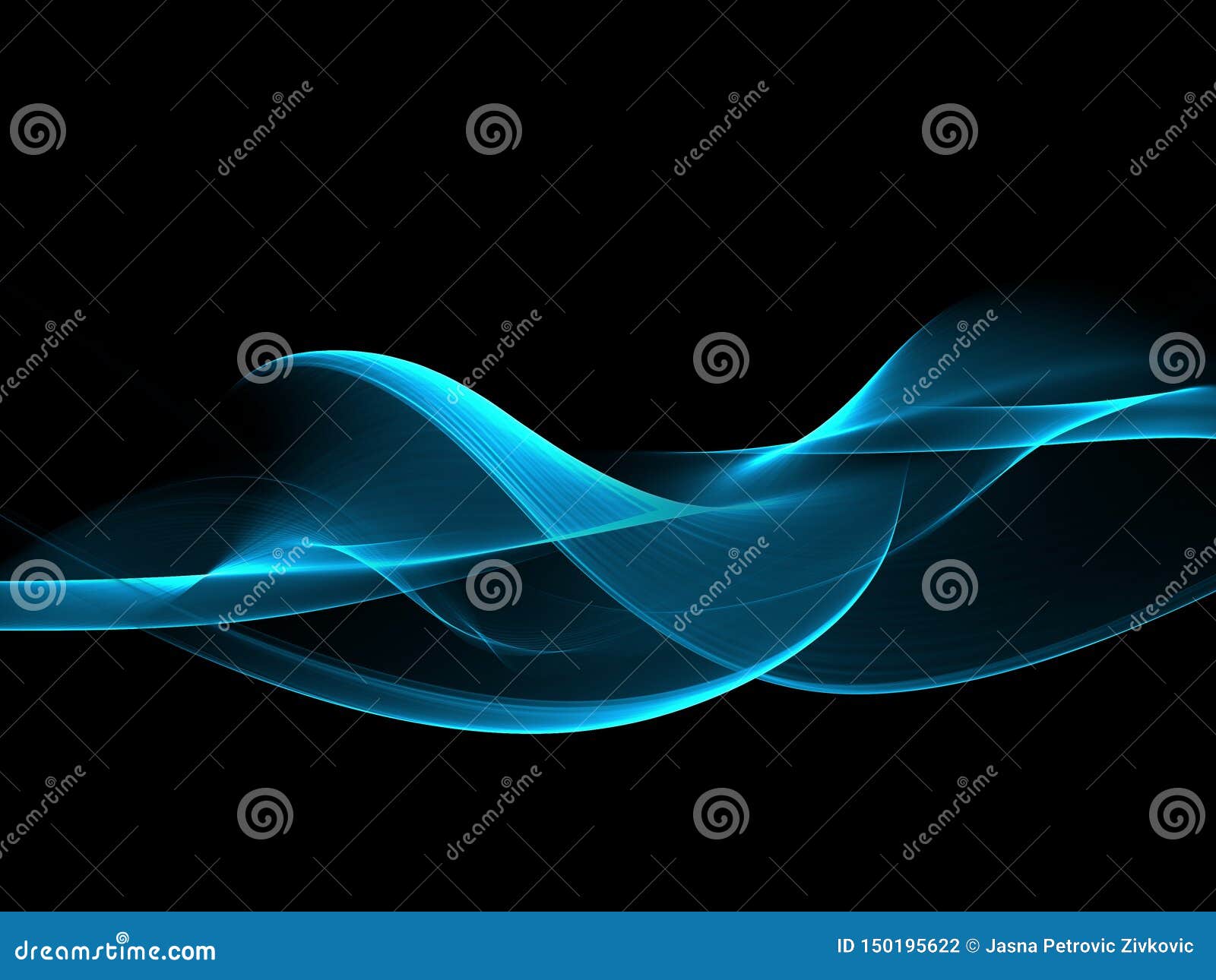 abstract blue flow wave background