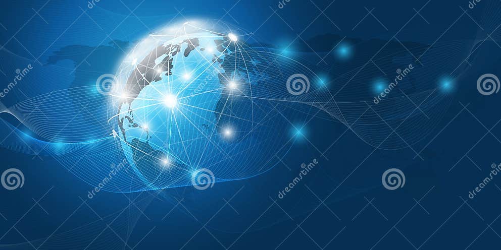 Abstract Blue Futuristic Modern Style Cloud Computing, Networks ...