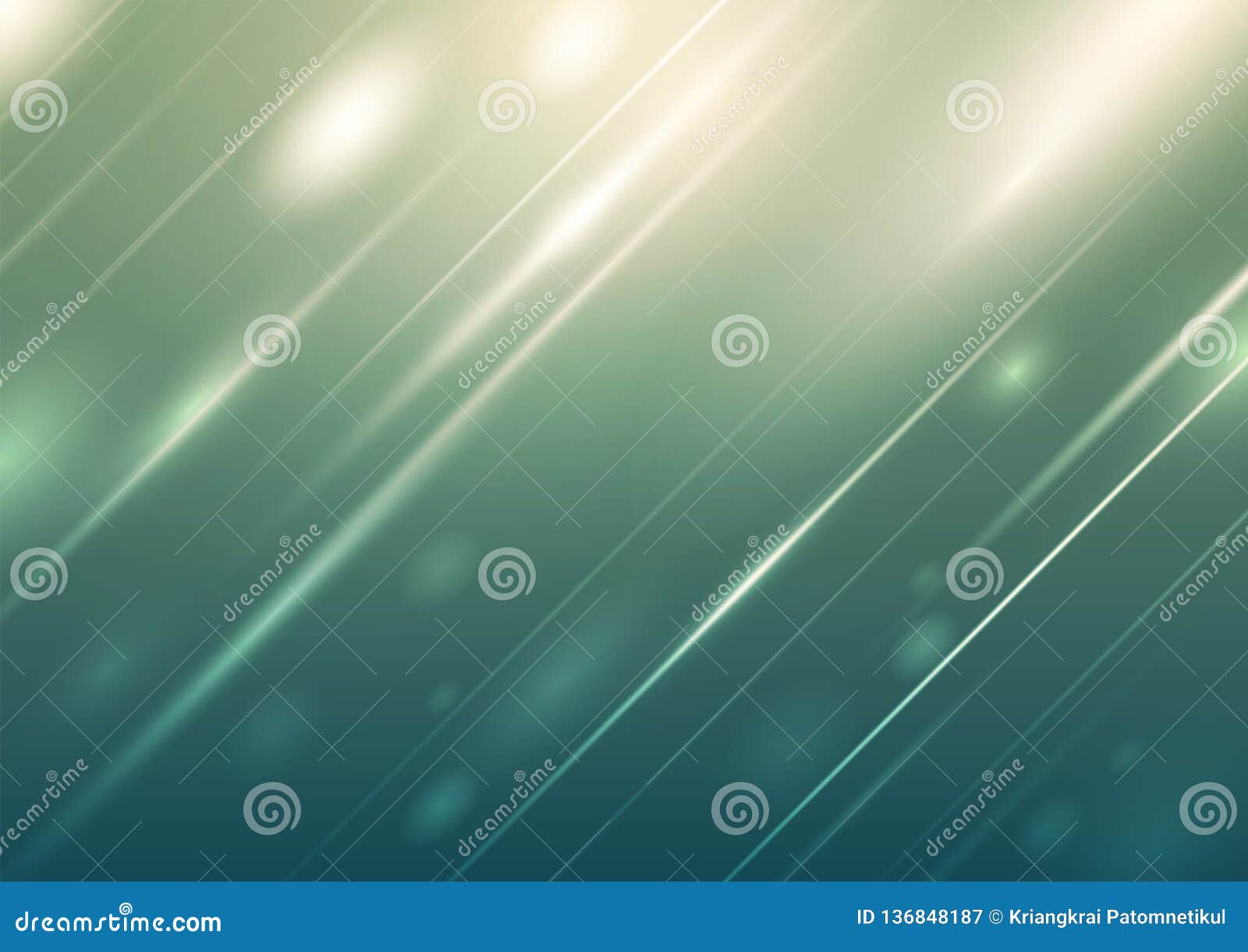 Abstract Blue Green Background with Lighting Stock Vector