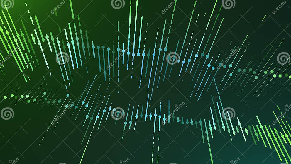Abstract Blue Green Technology Hitech Background Stock Illustration