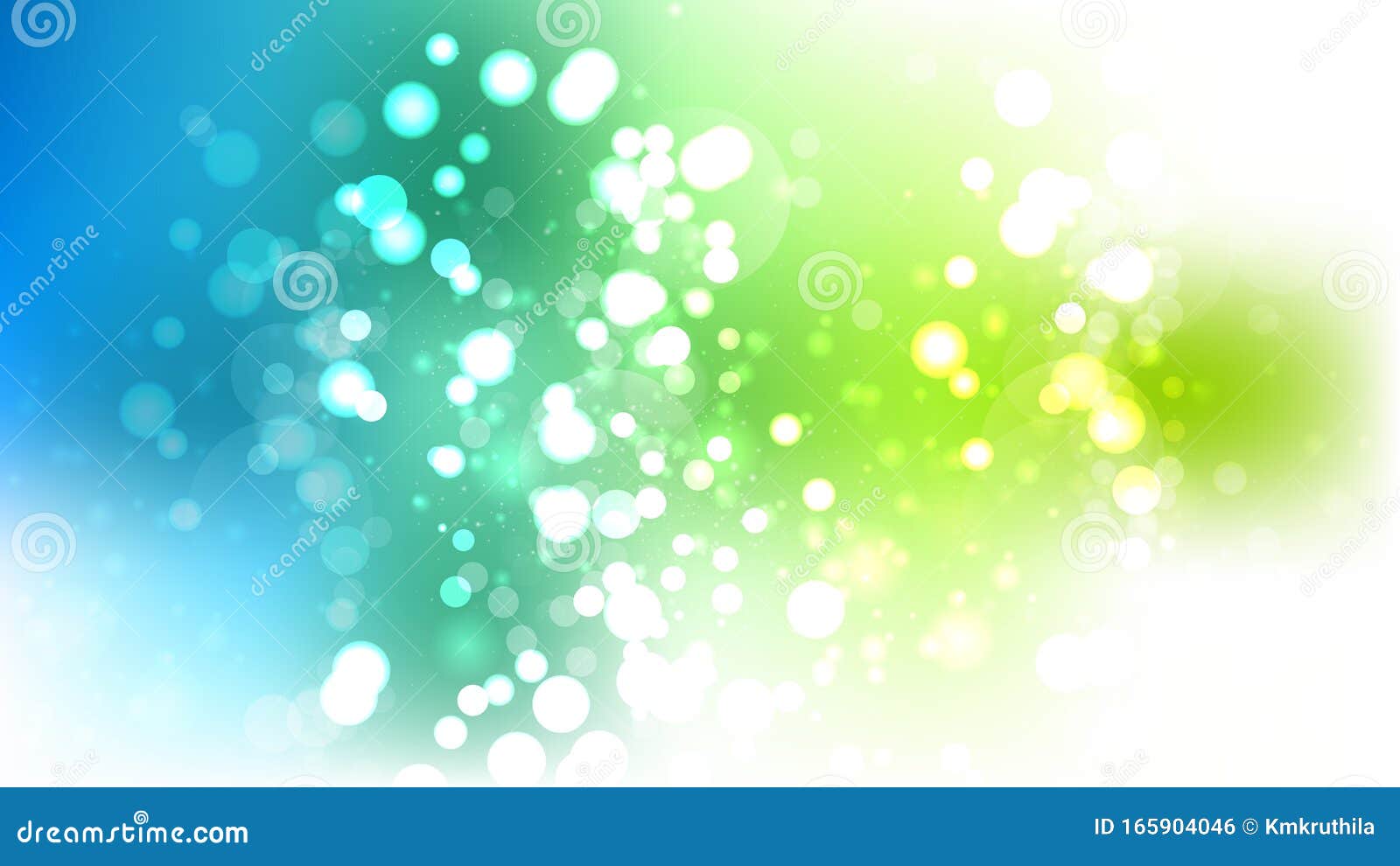 Abstract Blue Green and White Bokeh Lights Background Illustrator Stock