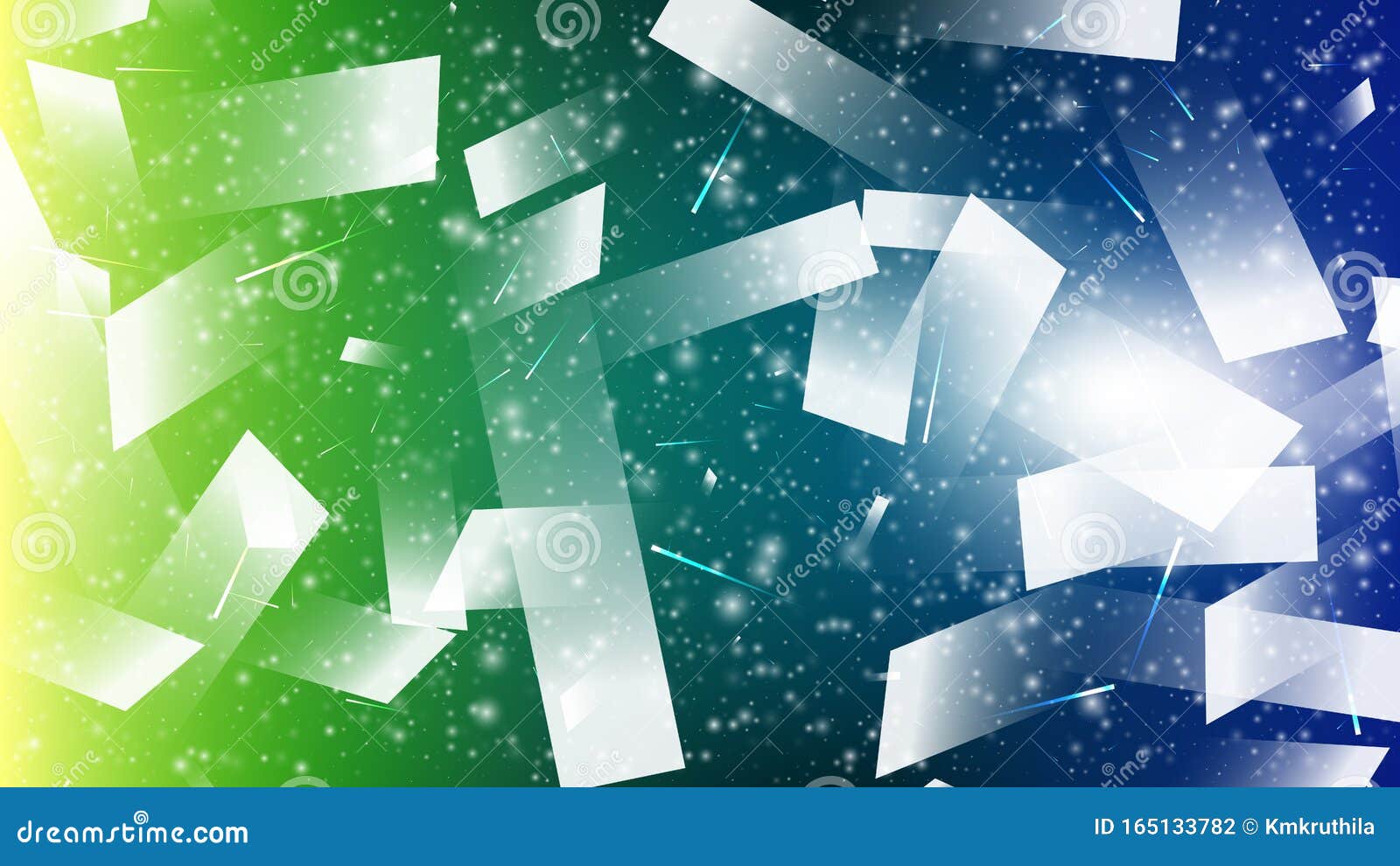 Abstract Blue Green and Yellow Background Design Stock Vector