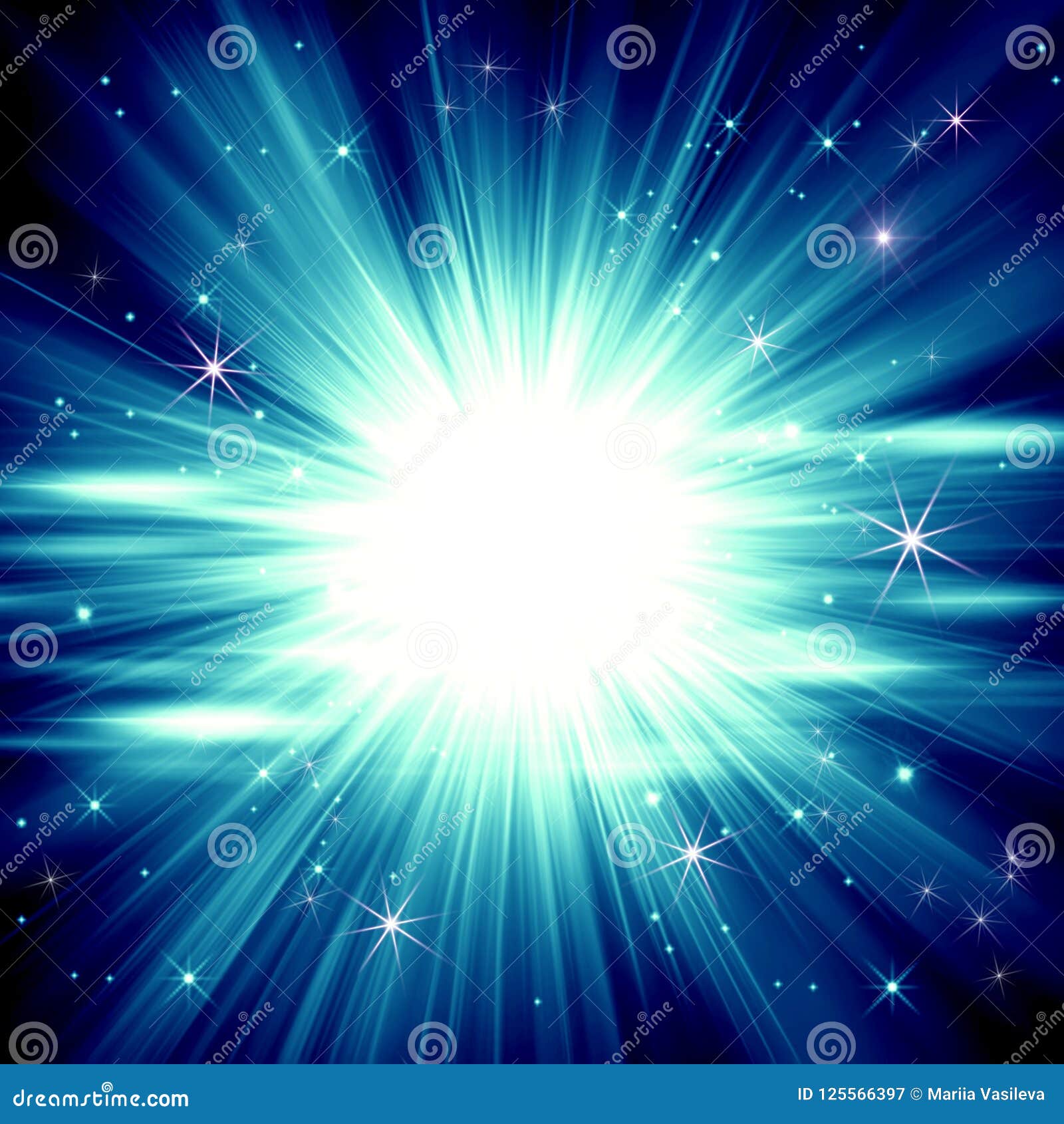 Abstract Blue Glowing Background, Star Explosion, Blue Bright Ra Stock  Illustration - Illustration of holiday, flaming: 125566397