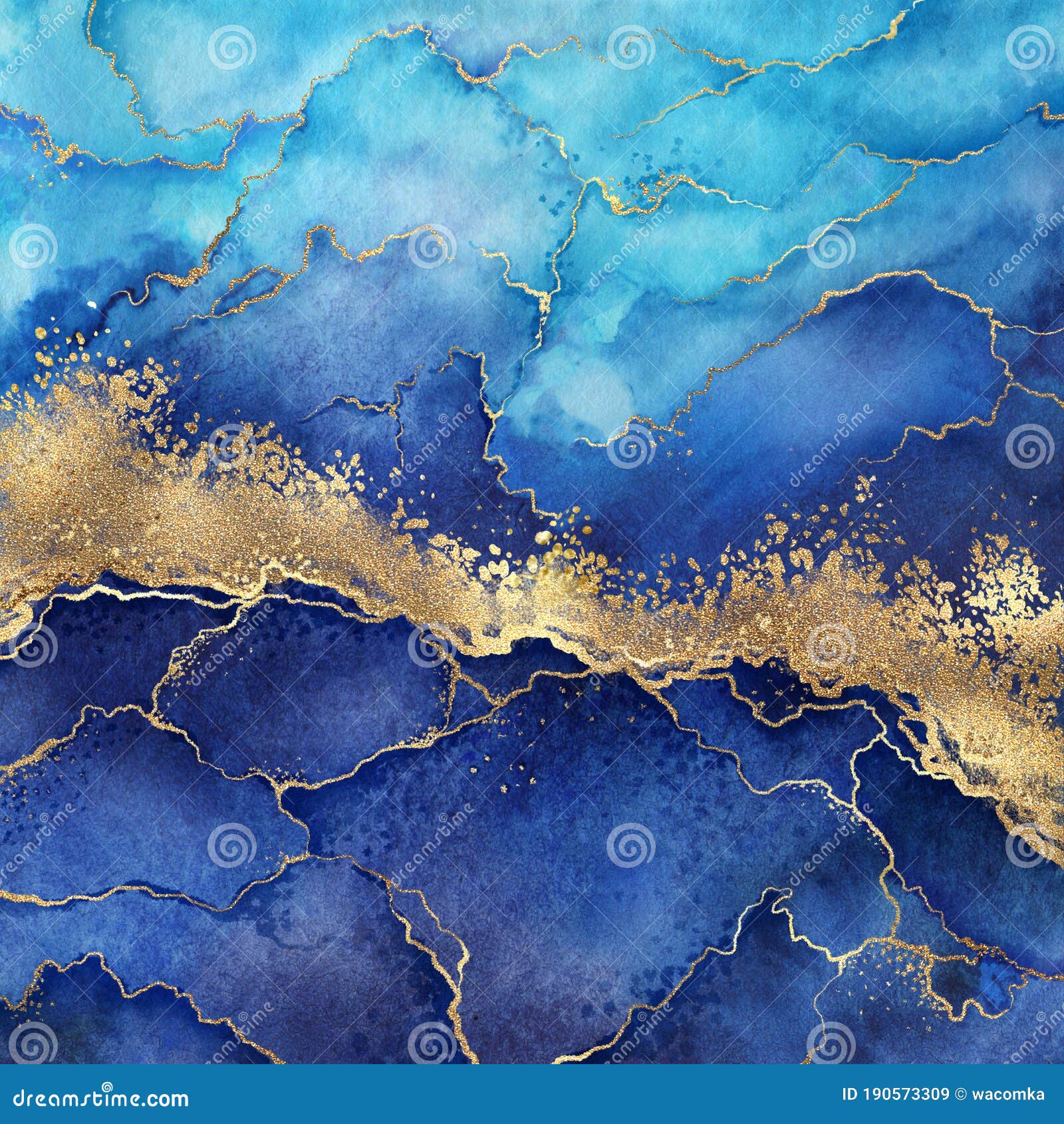 Abstract Blue Marble Background with Golden Veins, Painted Artificial  Marbled Surface, Fake Stone Texture, Liquid Paint, Gold Foil Stock Image -  Image of luxury, classic: 190573309