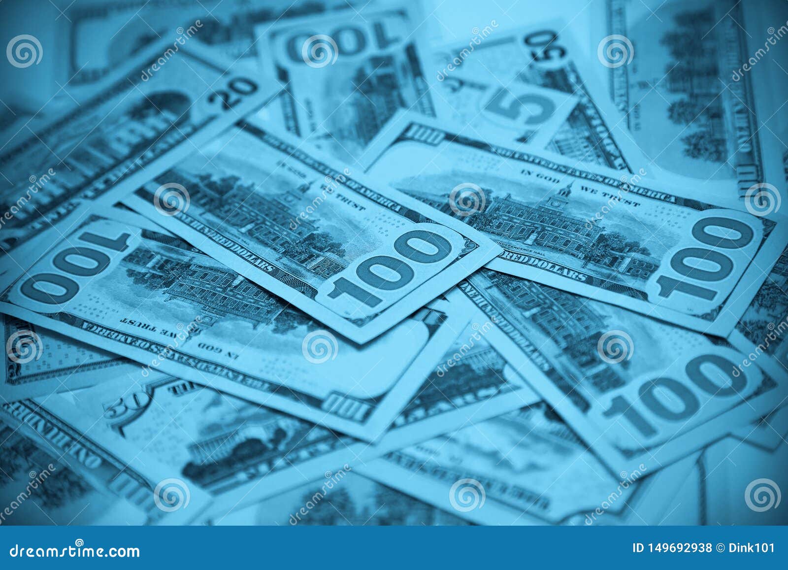 Abstract Blue Money Background Stock Photo Image Of Abstract Dollars