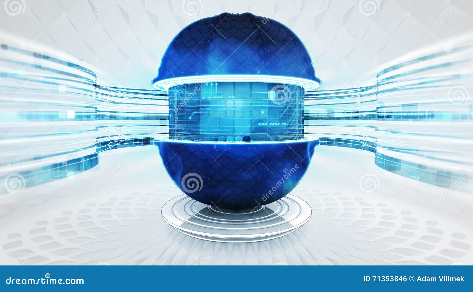 Abstract Blue Multimedia Technology Vision Concept Stock Illustration