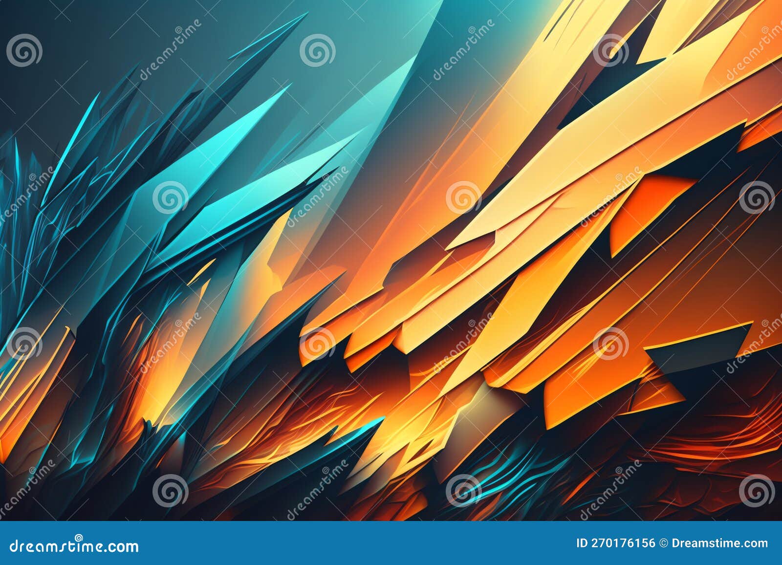 Abstract Blue and Orange Color Background. Colored Background