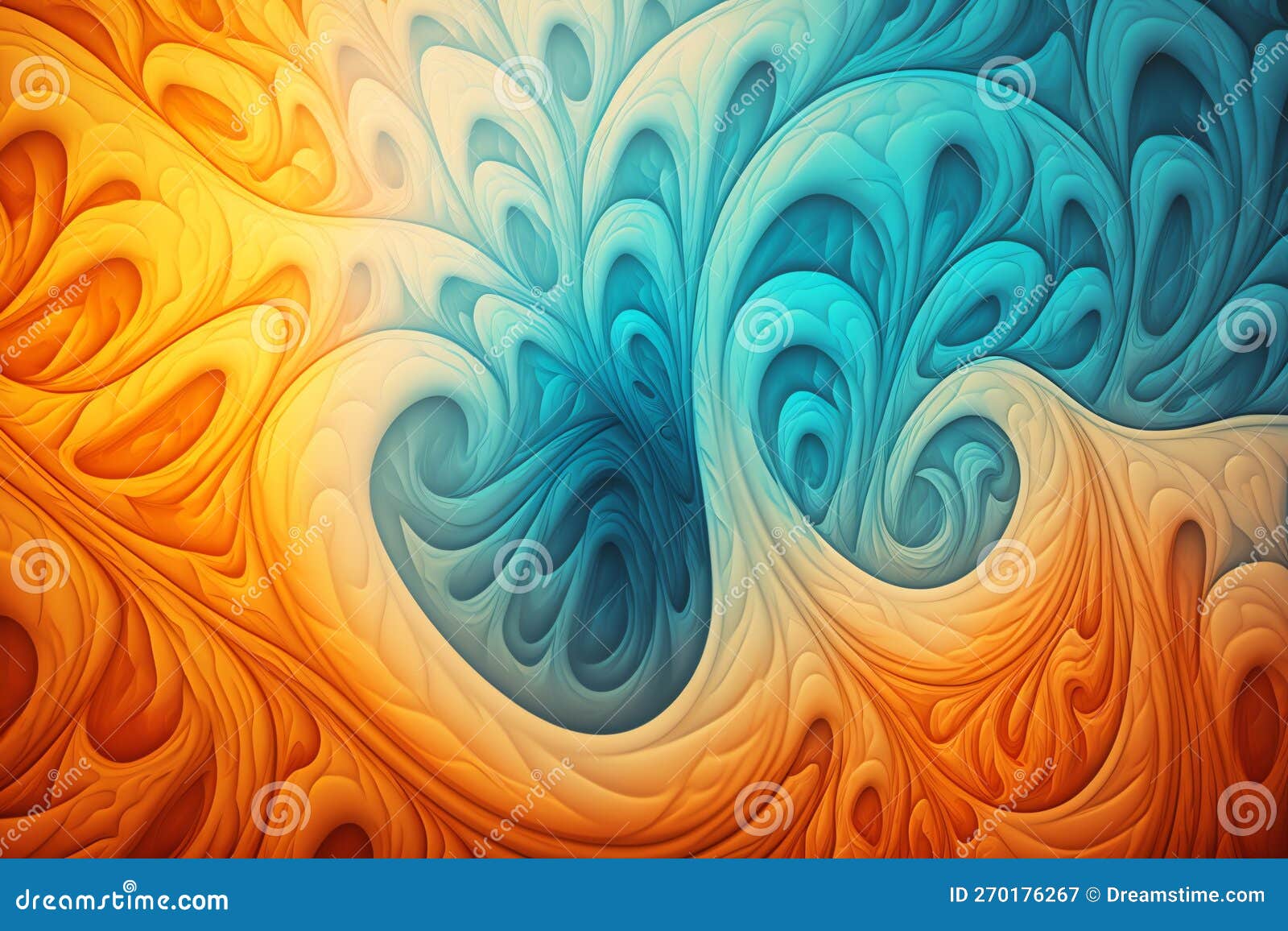 Abstract Blue and Orange Color Background. Colored Background