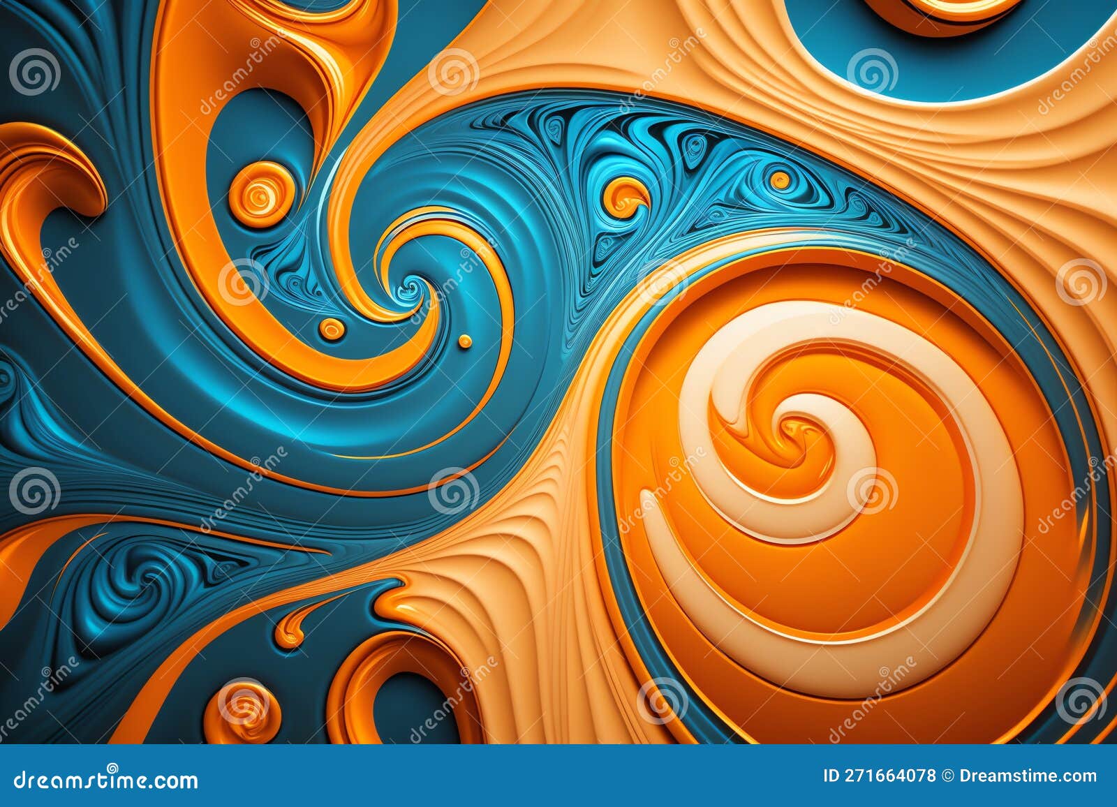 Abstract Blue and Orange Color Background. Colored Background