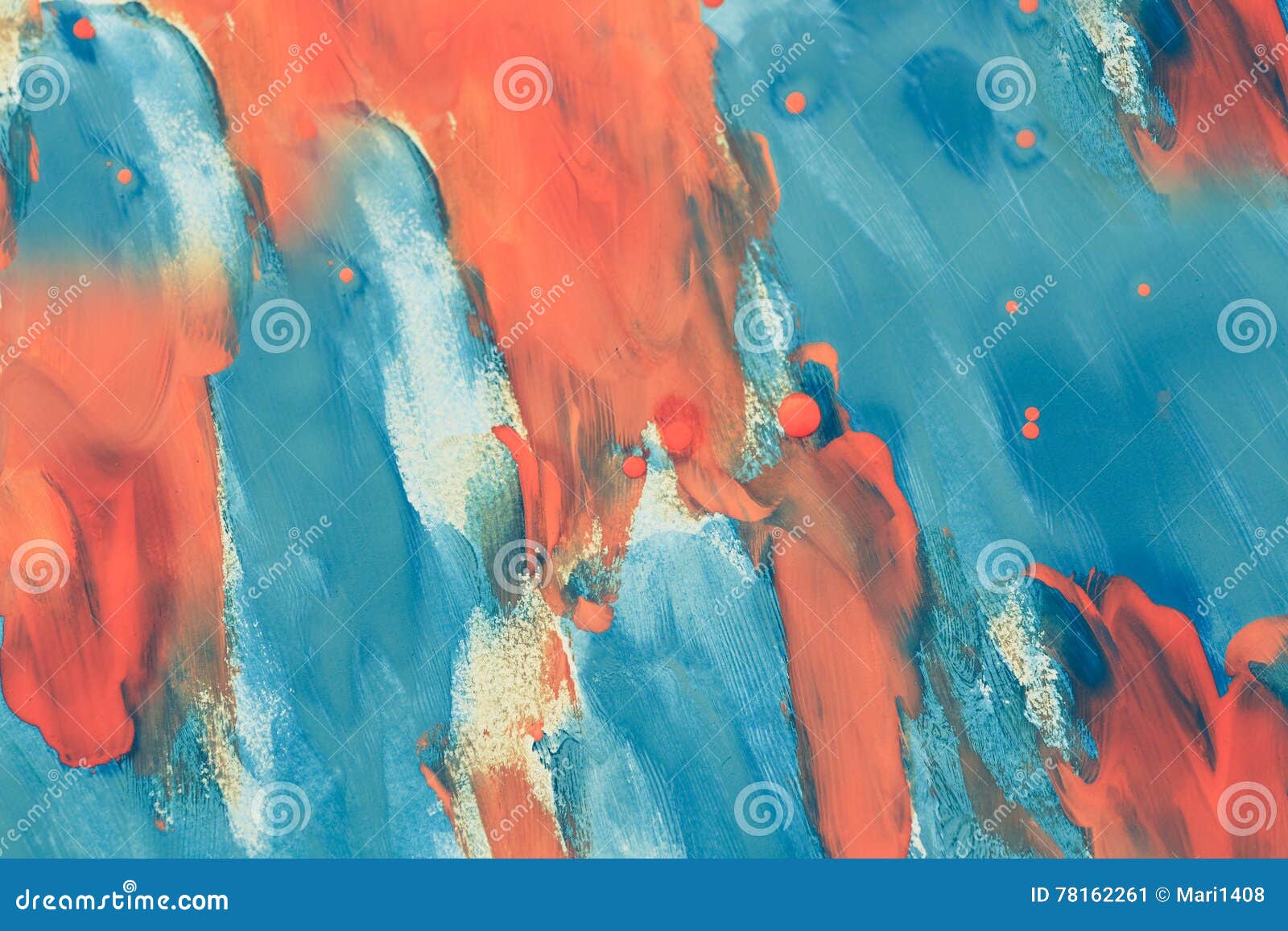 Abstract Blue and Orange Color on Paper Stock Image Image of blue, abstract 78162261